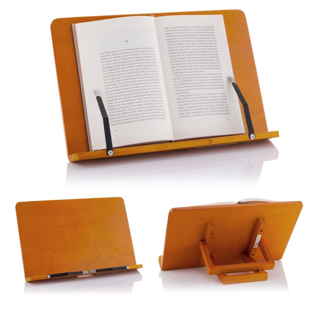 bookchair Vertrieb Teller-Set Buchständer aus Holz Leseständer aus Holz (Auflagefläche 34 x 22,5 x 4, Holz