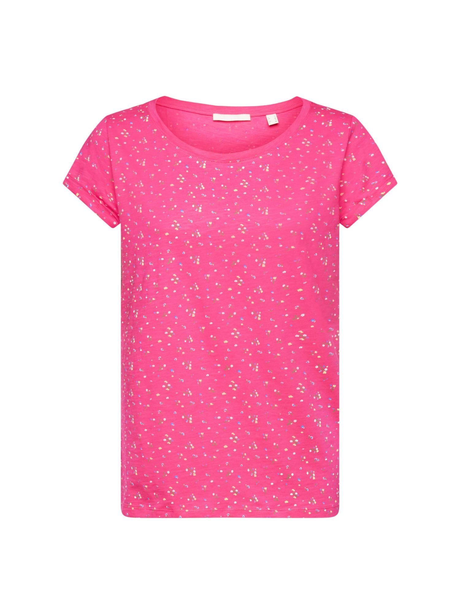 edc by Esprit T-Shirt T-Shirt mit Allover-Muster (1-tlg) PINK FUCHSIA