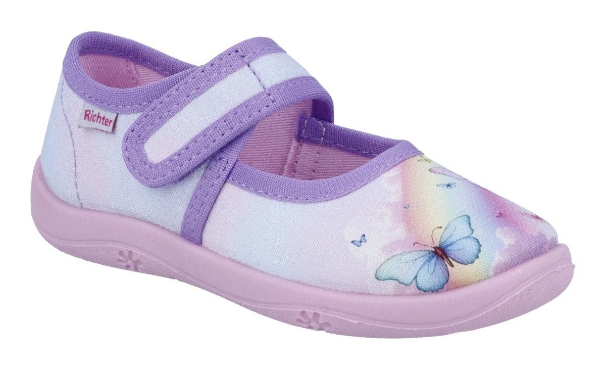 Richter Mia Hausschuh Kindergartenschuh, Klettschuh mit WMS, Größeschablone zum Download