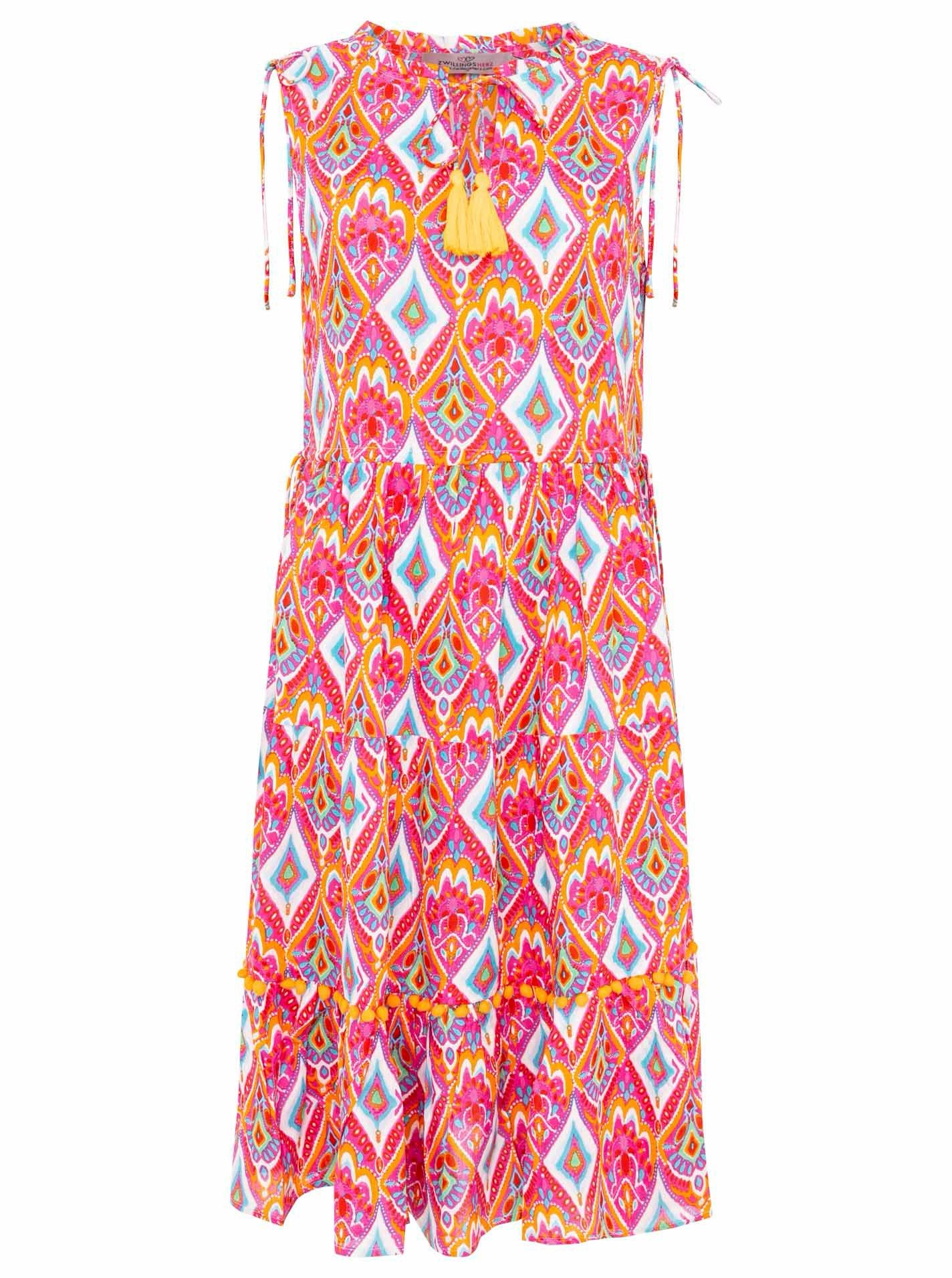 Zwillingsherz Midikleid Zwillingsherz Kleid "Urlaubsfeeling" Bommeln, günstig online kaufen