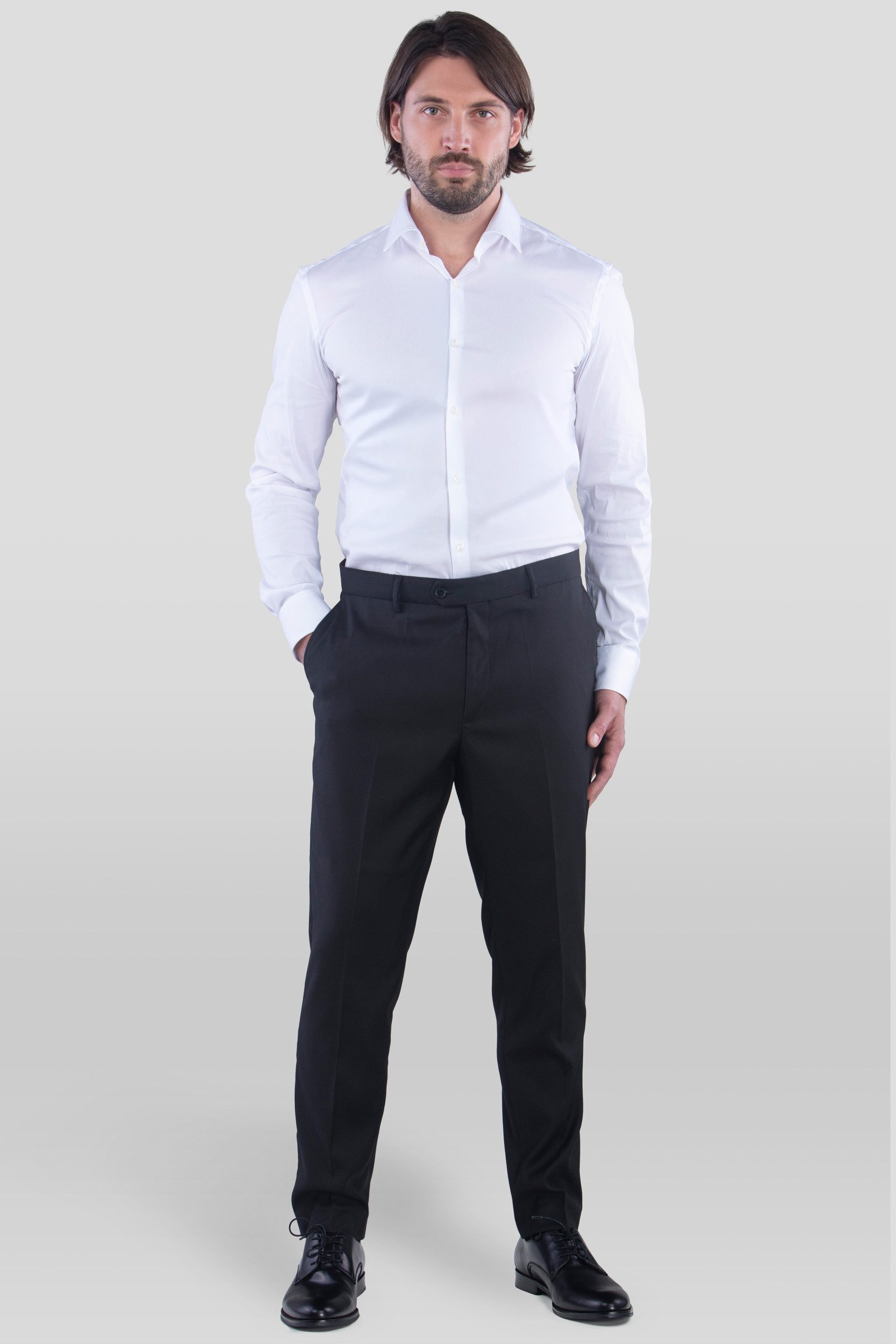 SANDER STELLAN Anzug Herren Business Anzug Slim Fit mit Kleidersack (Anzug Set, 2-tlg., Sakko und Hose) festlich, elegant, modern – Bild 4 von 5
