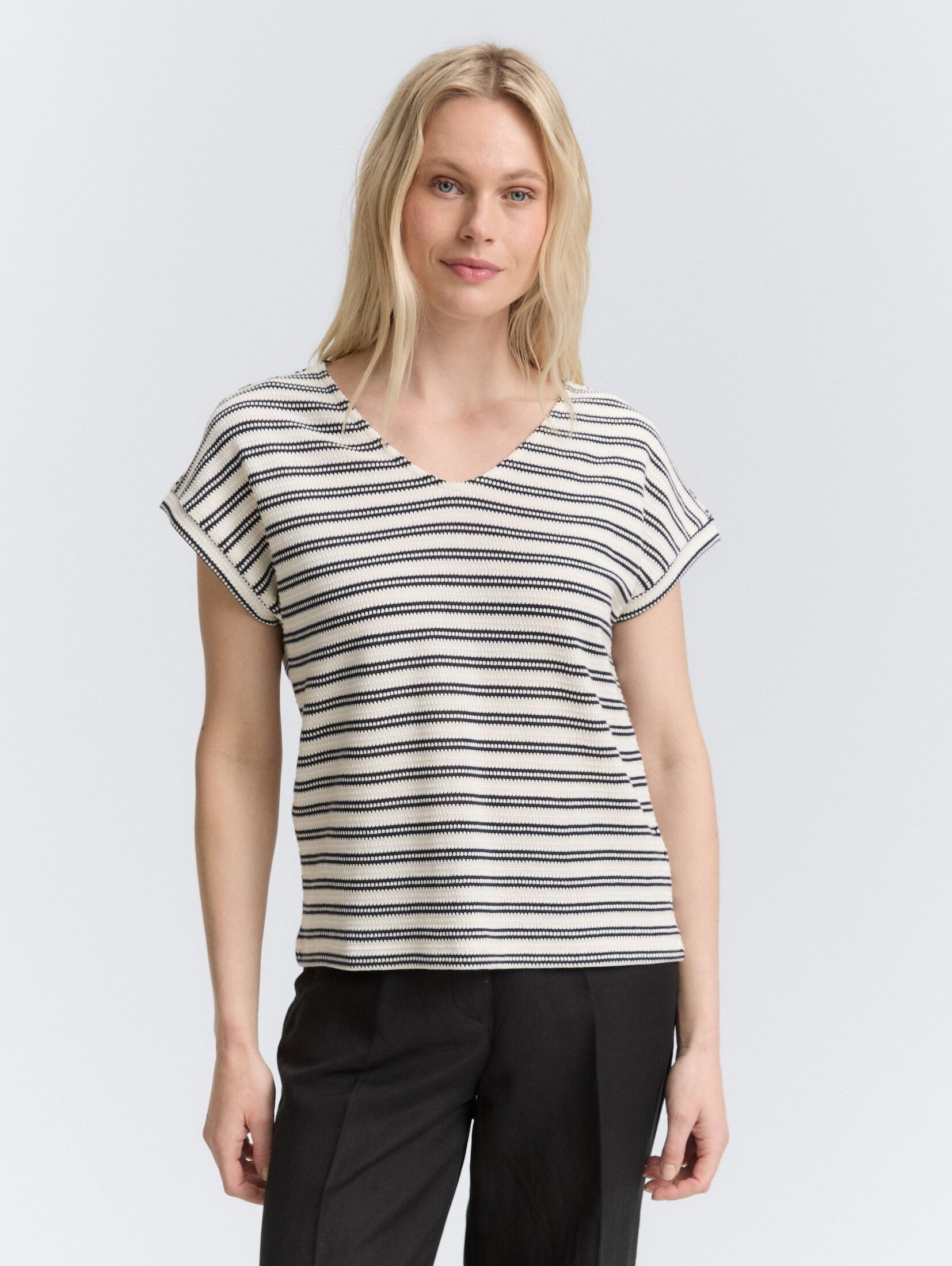 TOM TAILOR T-Shirt T-Shirt mit Streifenmuster günstig online kaufen