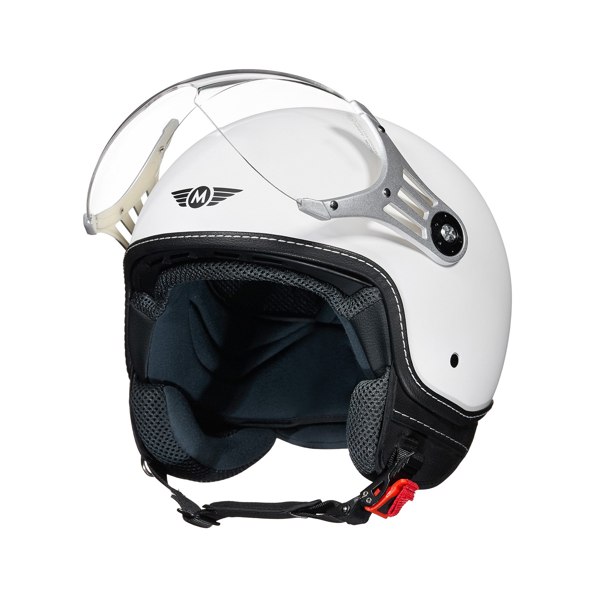 MOTO HELMETS Motorradhelm Jethelm Motorradhelm, Helm für Motorrad, Roller & Scooter, Schnellverschluss, nur 1050g