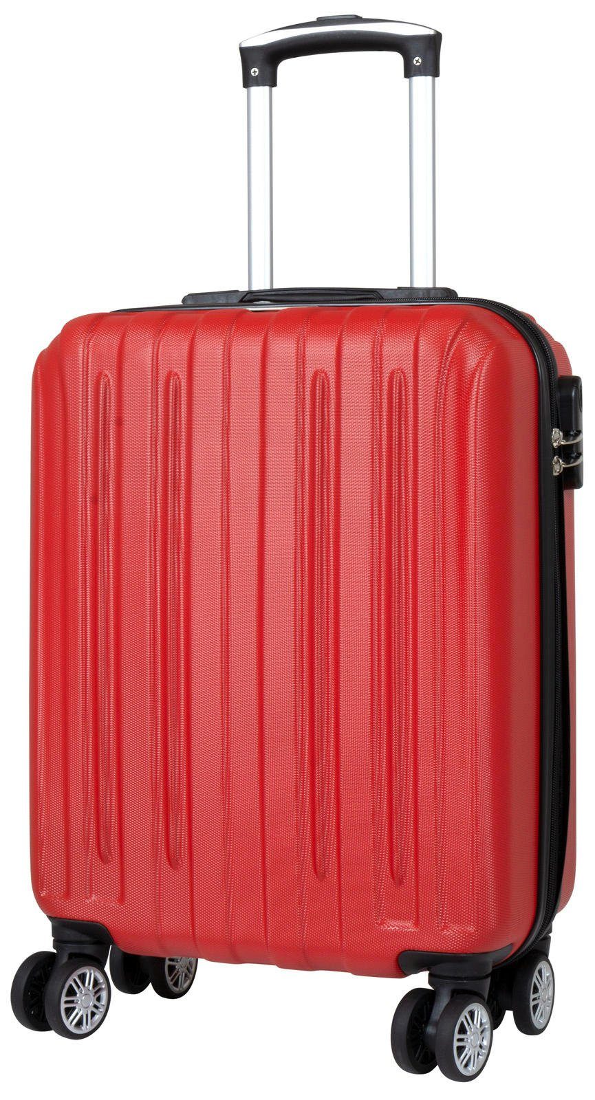 Warenhandel König Hartschalen-Trolley Borsum, 4 Rollen, aufreicht rollbar, 360°-Rollen, robust, klassisches Design