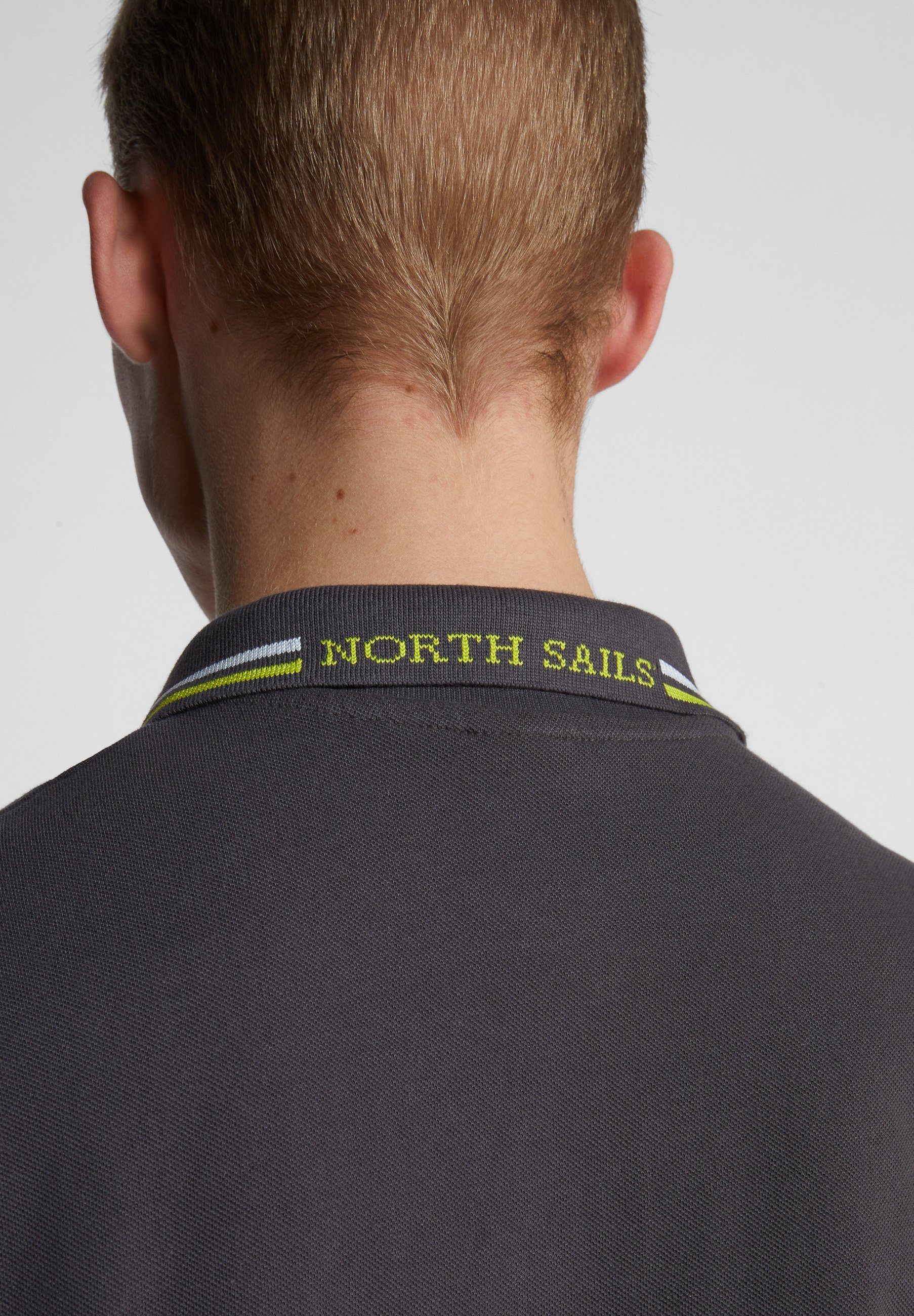North Sails Poloshirt Polo mit Kontrastbesatz ASPHALT