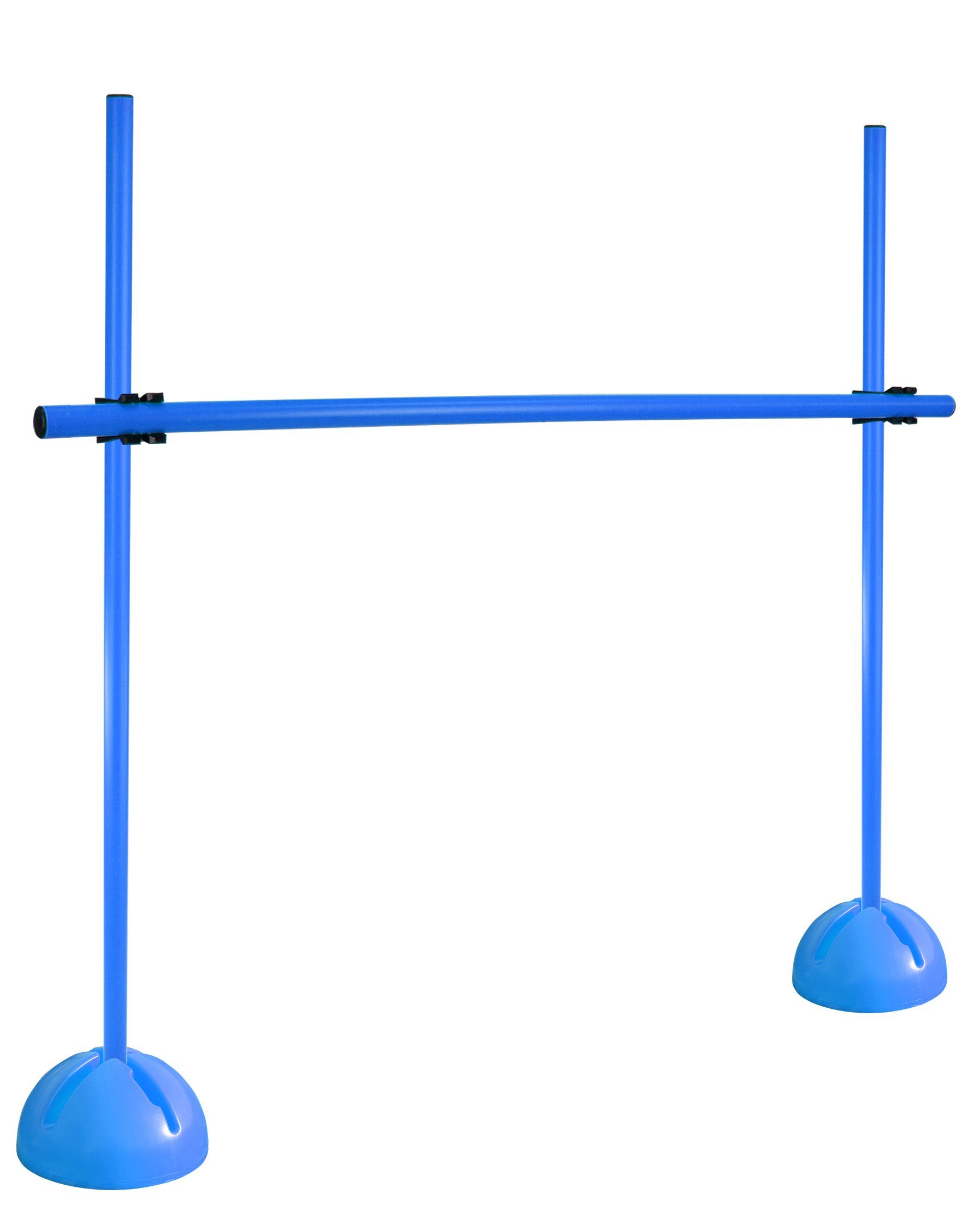 SPORTIKEL24 Hürde X-Fuß Hürdenset mit Stange 100 cm Farbe Blau, Leichte Montage