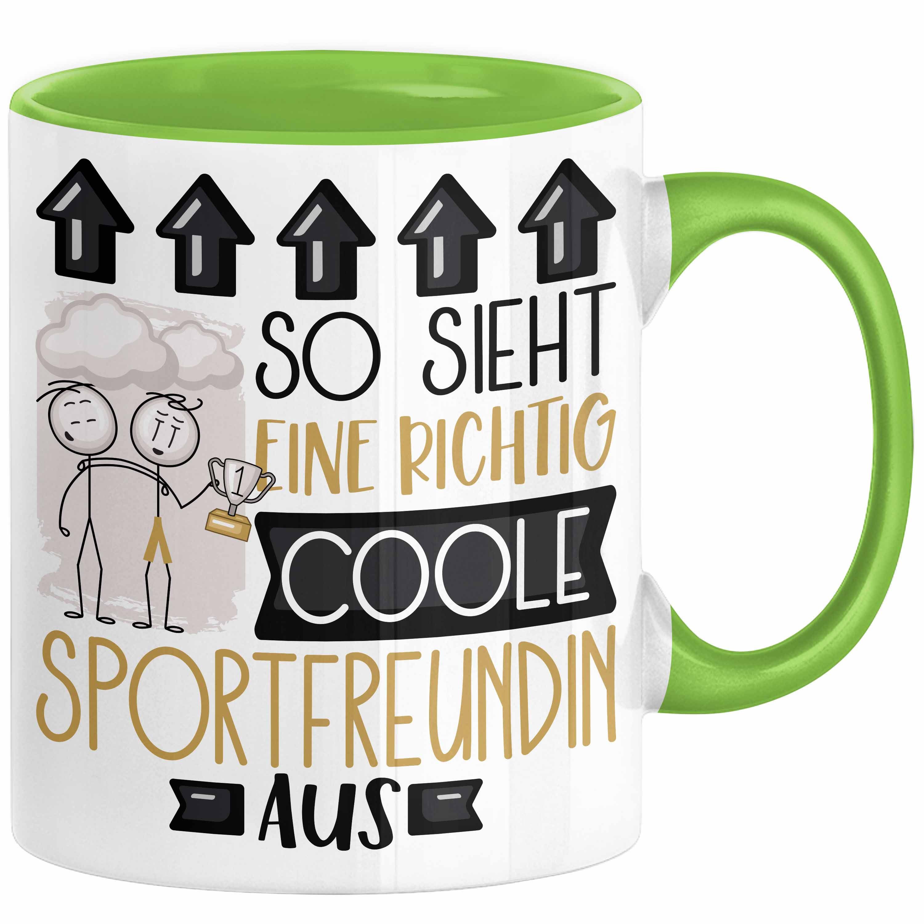 Trendation Tasse Sportfreundin Geschenk Tasse Lustig Geschenkidee für Sportfreundin Geb