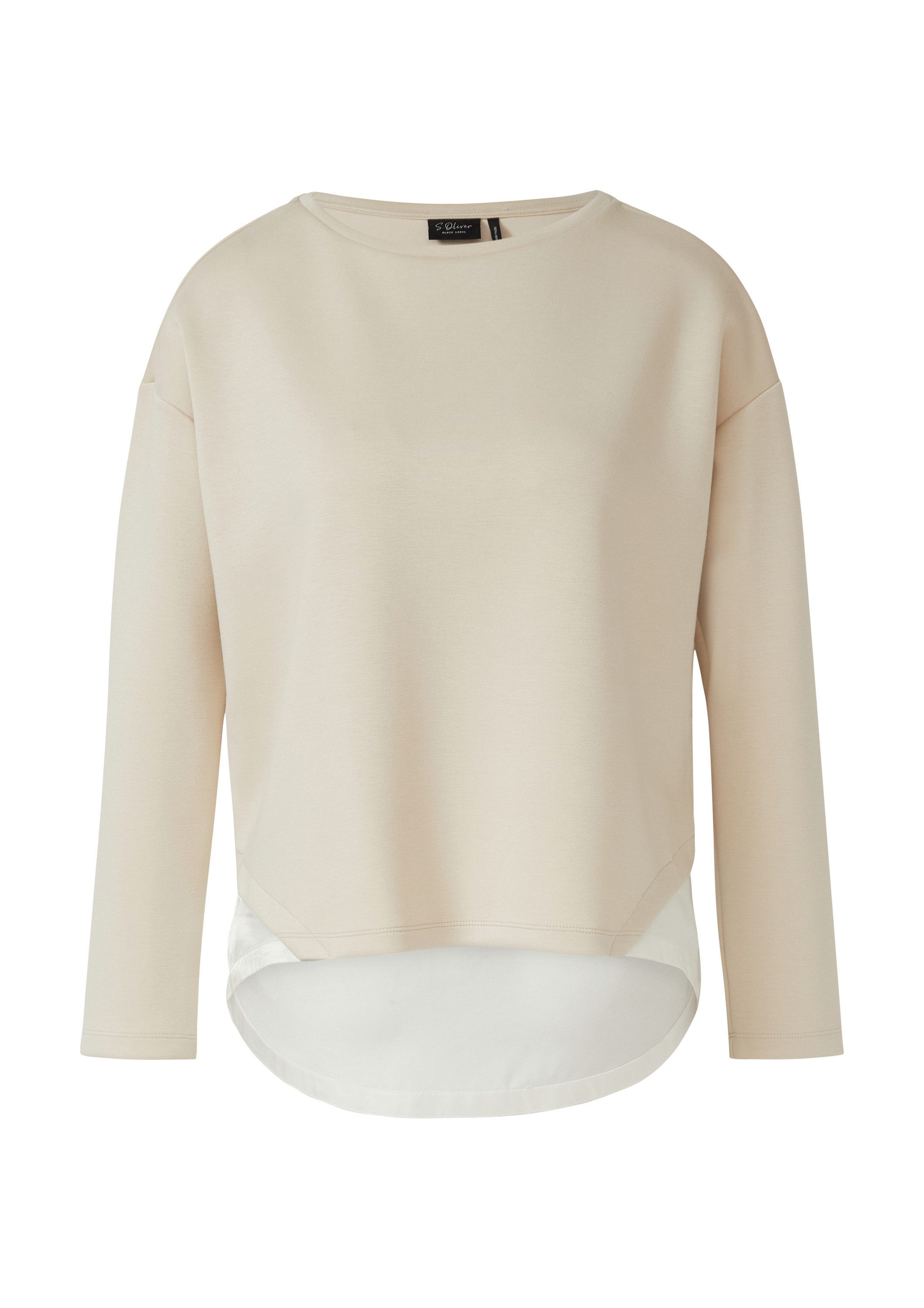 s.Oliver Sweatshirt Sweatshirt Scuba-Sweatshirt in Layering-Optik