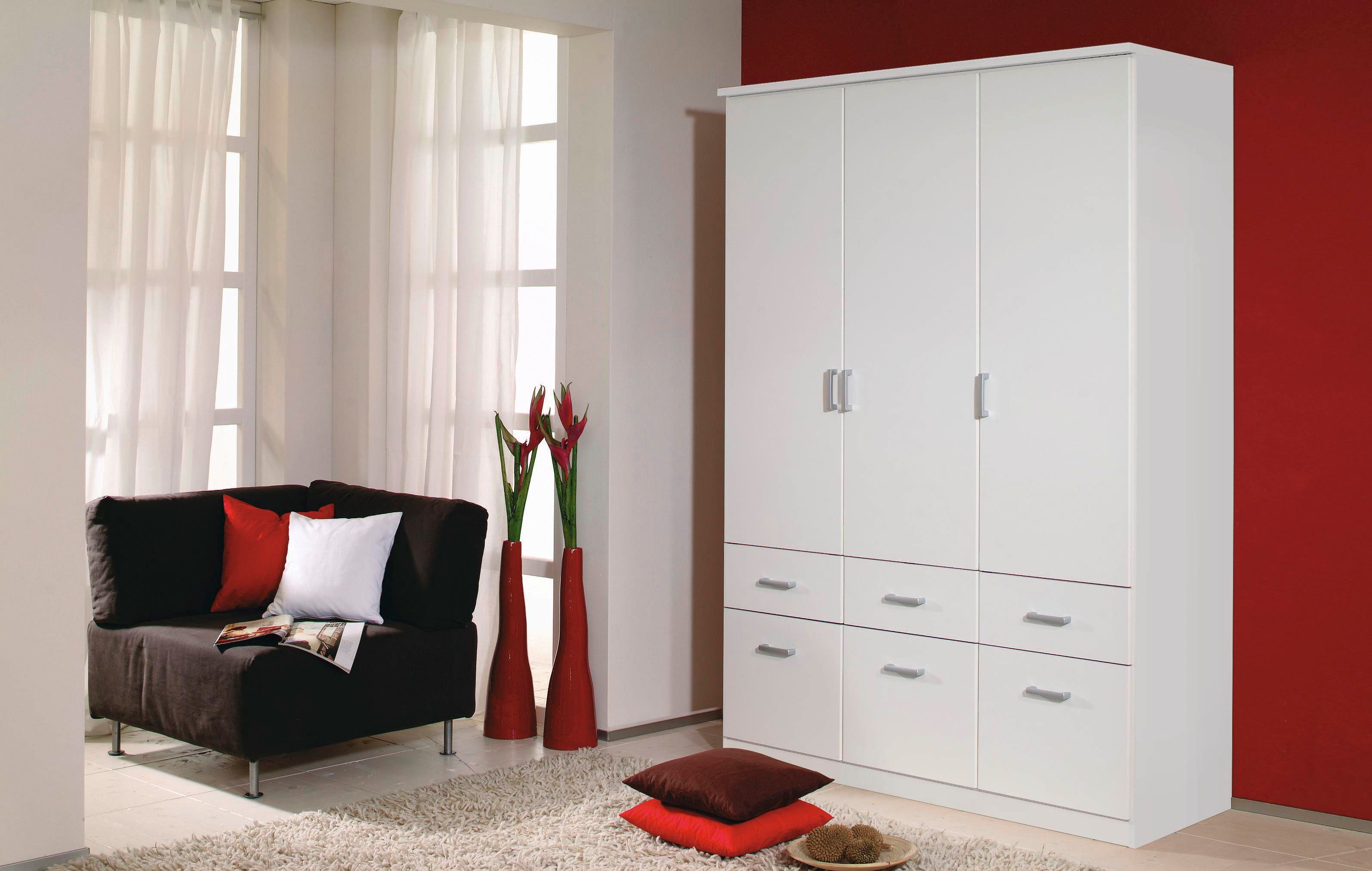 rauch Kleiderschrank Kleiderschrank Schrank Garderobe deckenhoher Schrank BREMEN (optional mit Spiegel, Breiten: 91/136/181 cm, Höhe: 199 cm) in vielen Farbvari – Bild 2 von 5