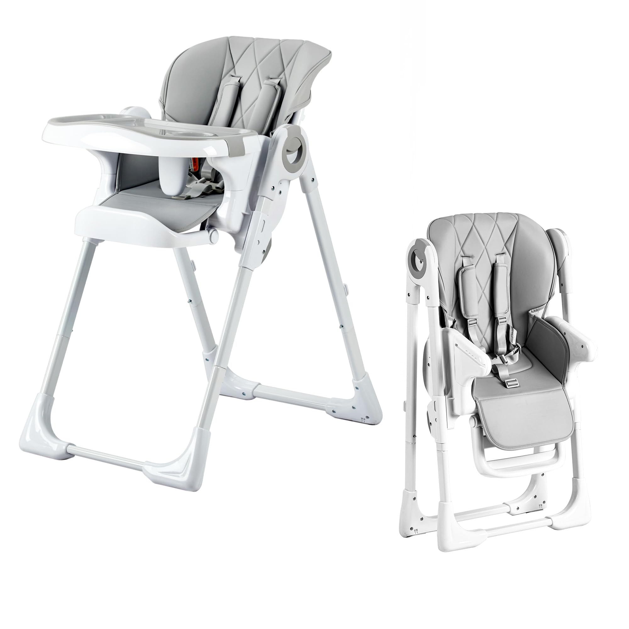 GarveeMore Kinderklappstuhl 3-in-1 Babyhochstuhl – Klappbarer Kinderstuhl mit Multifunktion, mit Tablett & Gurt, leicht zu reinigen, tragbar