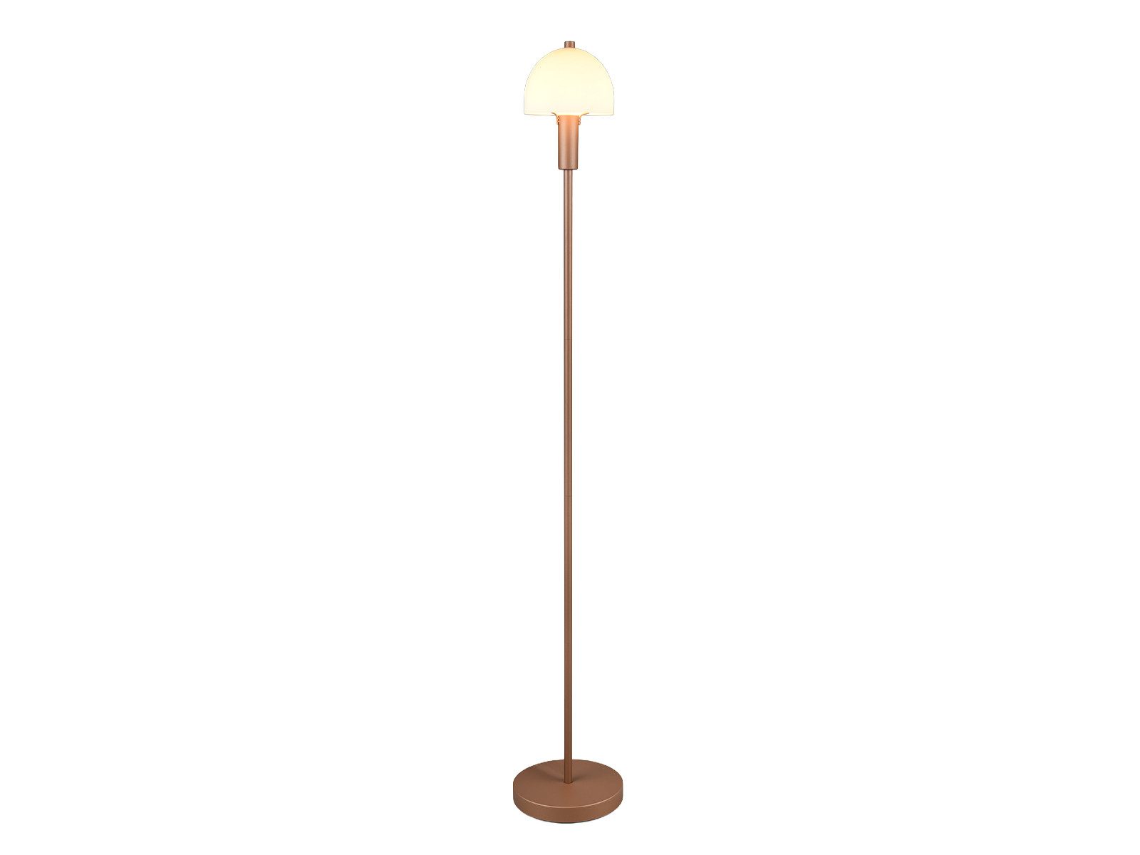 Reality Leuchten Stehlampe, ohne Leuchtmittel, klein mit Metall-Fuß & Lampenschirm Glas stehend für Ecke, Höhe 120cm