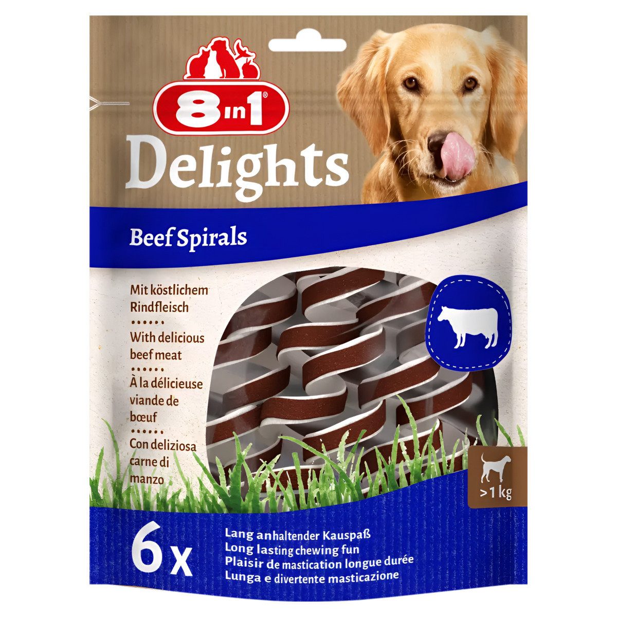 8in1 Delights Beef Spirals 60 g