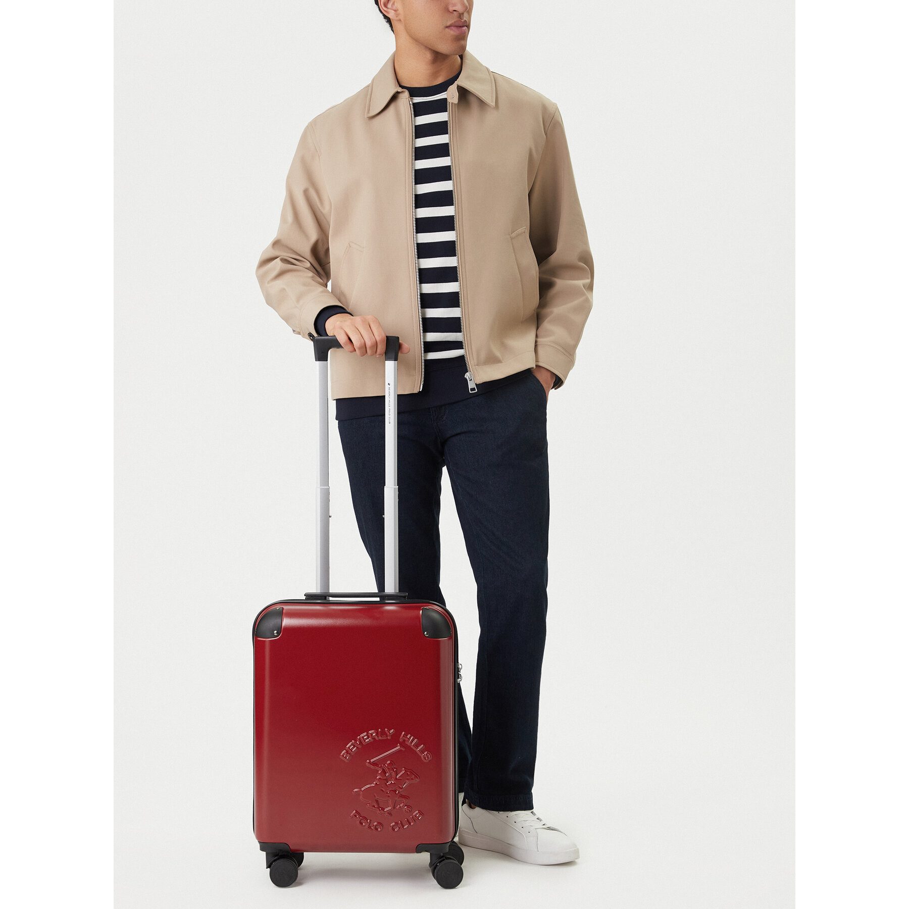 BEVERLY HILLS POLO CLUB Hartschalen-Trolley Beverly Hills Polo Club Unisex-Kabinenkoffer Rot