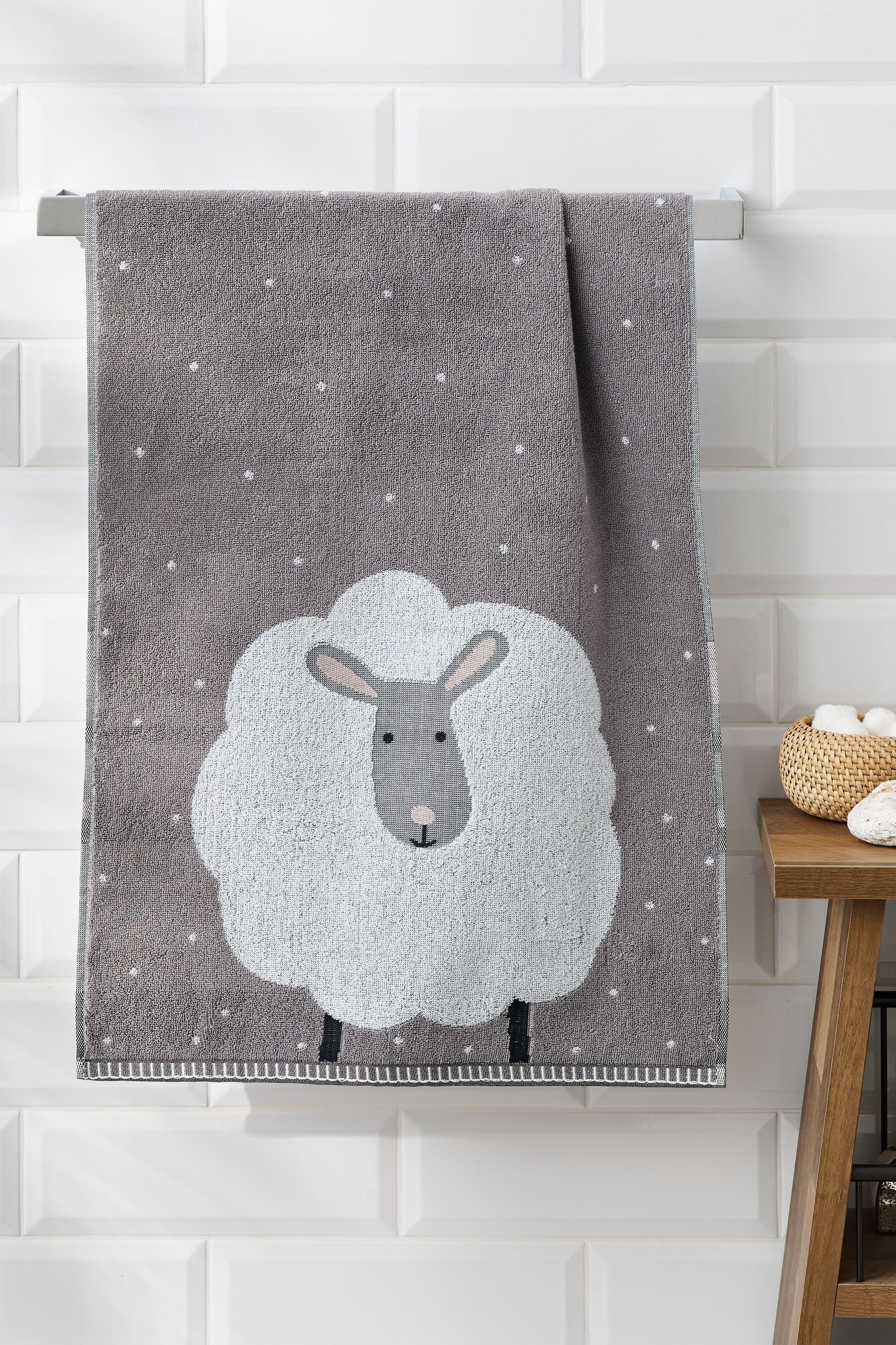 Next Handtuch Handtuch mit Schafmuster, (1-St) günstig online kaufen