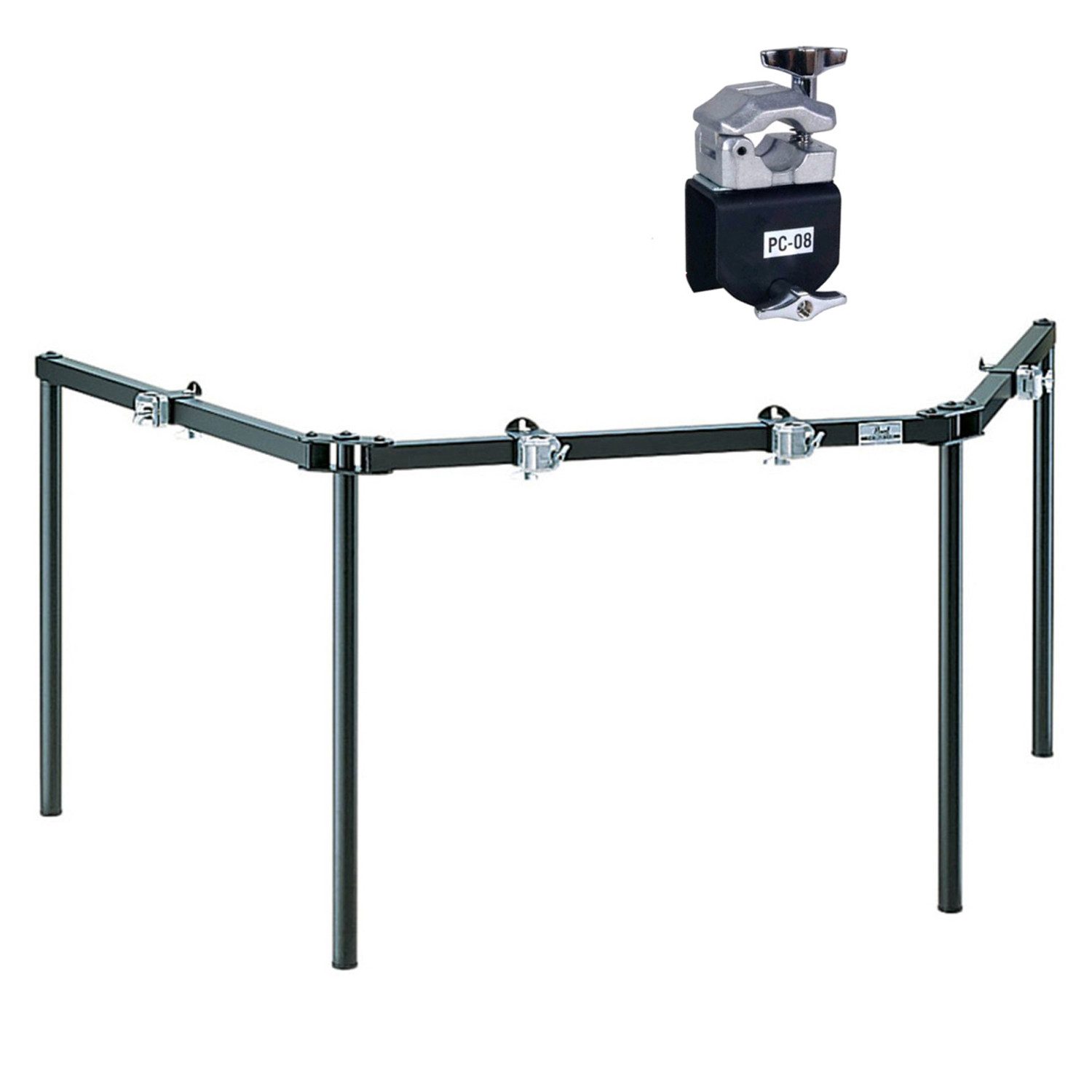 Pearl Drums Schlagzeug Pearl DR-80 Schlagzeugrack mit Racklammer,Set, Komplettes U-Rack, mit PC-08 Klammer