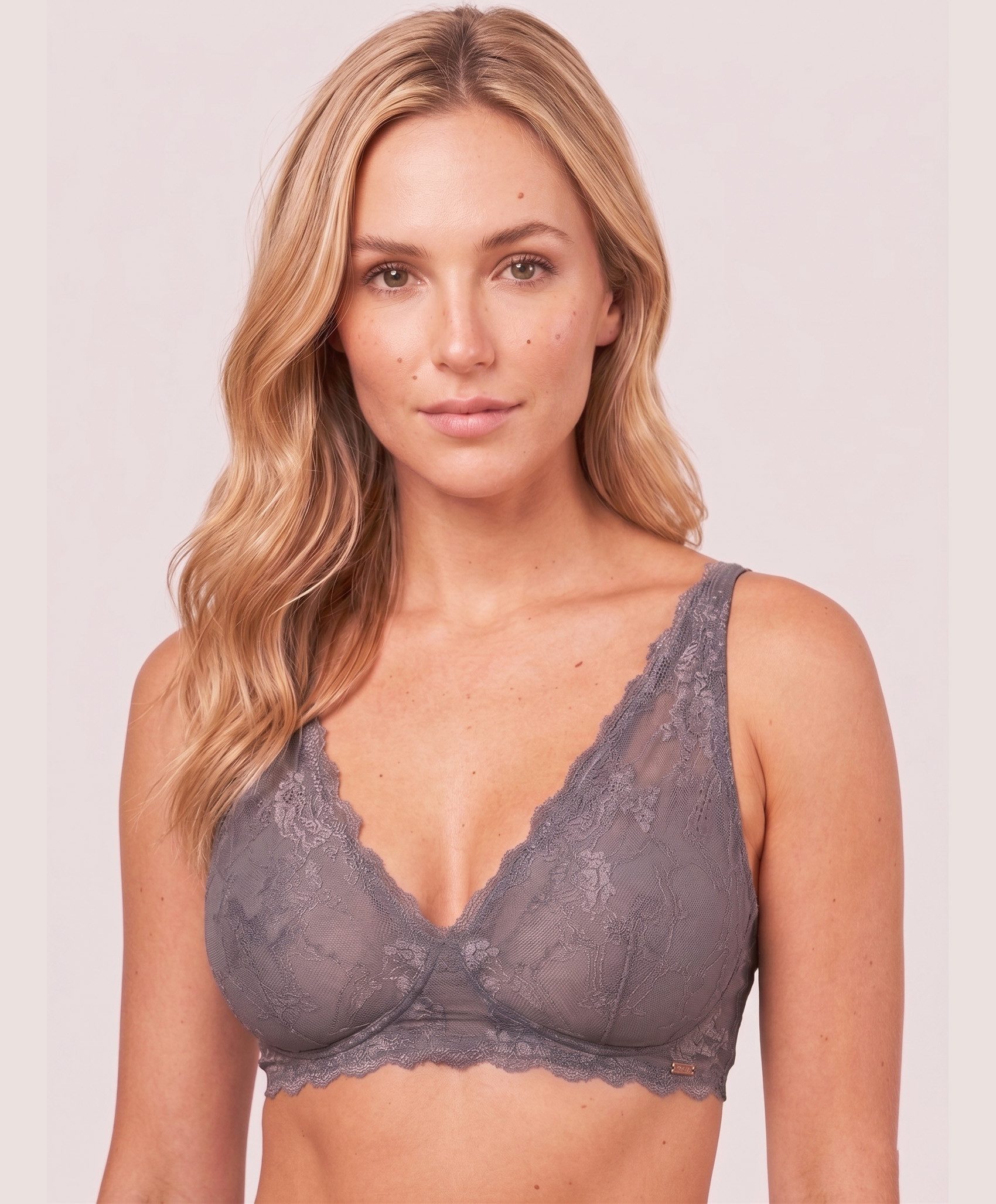 Royal Lounge Intimates Bralette Royal Dream Glacier Grey, Komlett nahtlos, integrierte Schlinge,Support