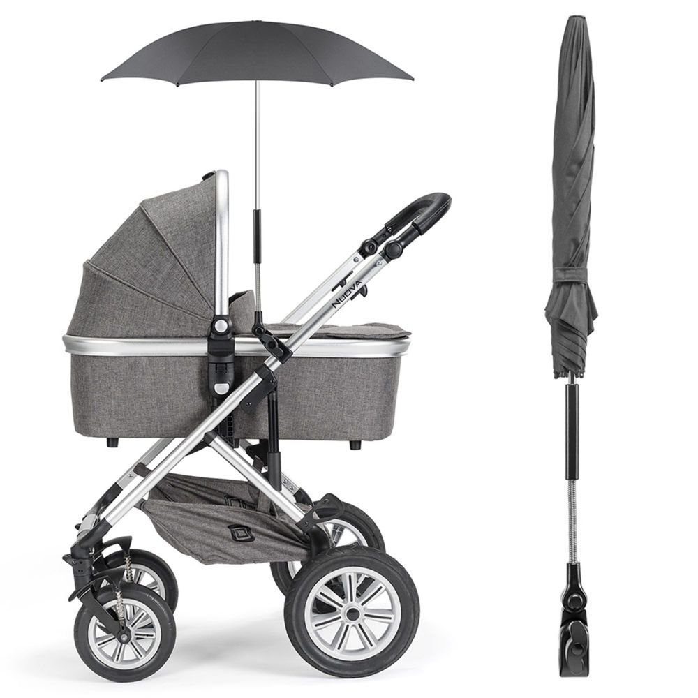 - Universal UV 50+ - Schwarz, Kinderwagen Zamboo Schutz Sonnenschirm & Kinderwagenschirm für Sonnenschutz Buggy