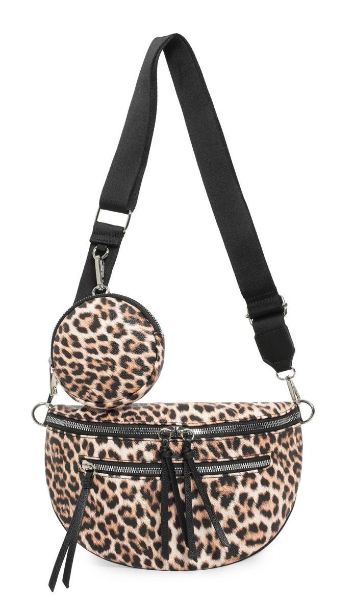 ITALYSHOP24 Schultertasche Damen Gürteltasche Umhängetasche CrossBody Schultertasche CrossOver, Brusttasche, Hüfttasche, Bodybag, Muster Taschengurt, leicht Gewicht