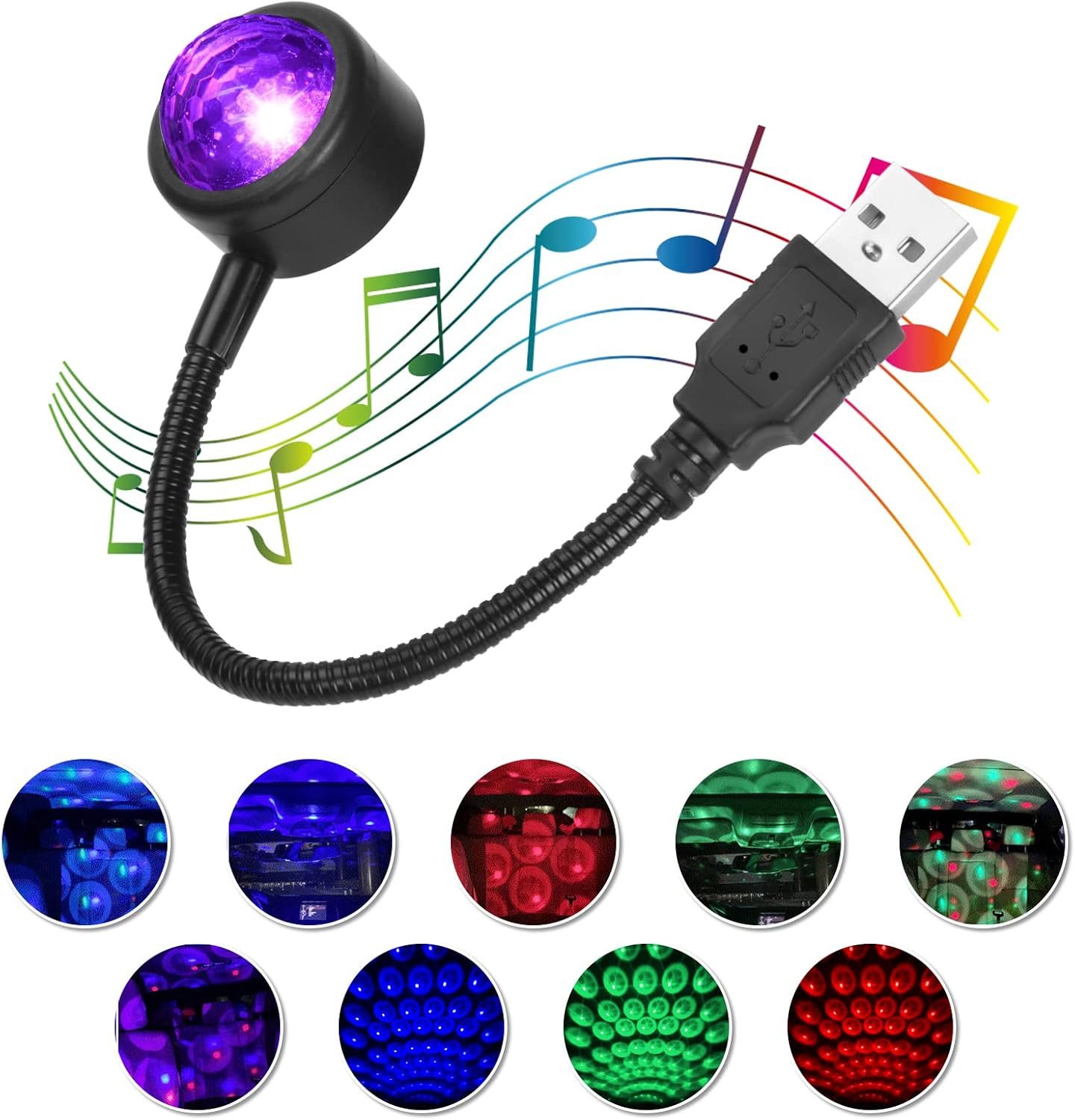 FELIXLEO LED-Sternenhimmel LED Auto Decke Starlight USB Mini Projektor 360° Rotierend