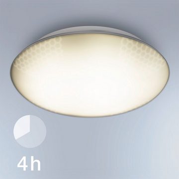 steinel LED Außen-Deckenleuchte DL Vario Quattro, Bewegungsmelder, Leuchtdauer einstellbar, Nachtlichtfunktion, Softlichtstart, Tageslichtsensor, LED fest integriert, Warmweiß, 360Â°Bewegungsmelder,+LED-Leuchtmittel,Innen-&Außenbereich,Rund