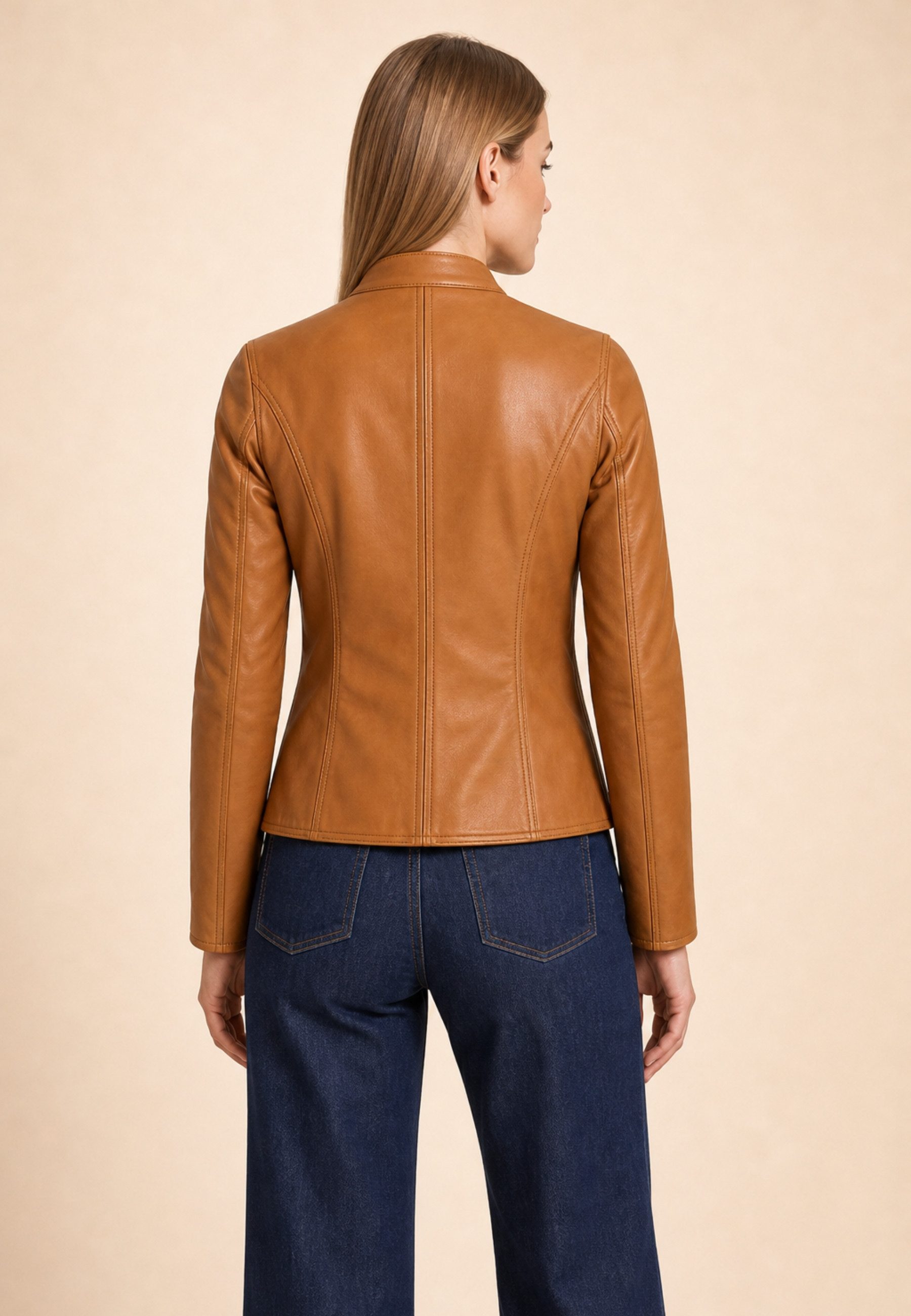 RICANO Lederjacke Aurore Lederjacke mit Stehkragen