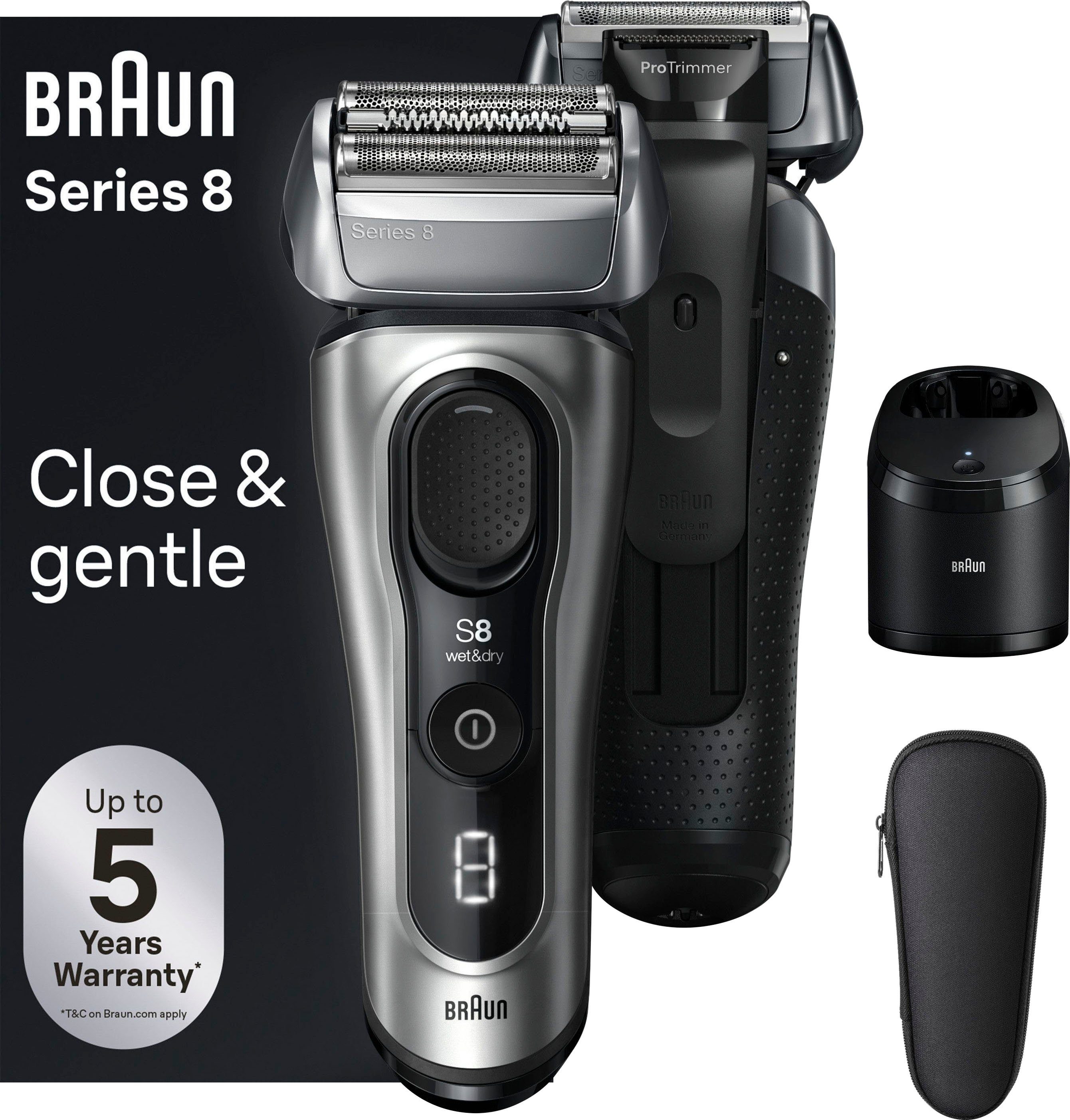Braun Series 9 Pro 9475cc Elektrorasierer für Herren - Grau/Silber online  kaufen