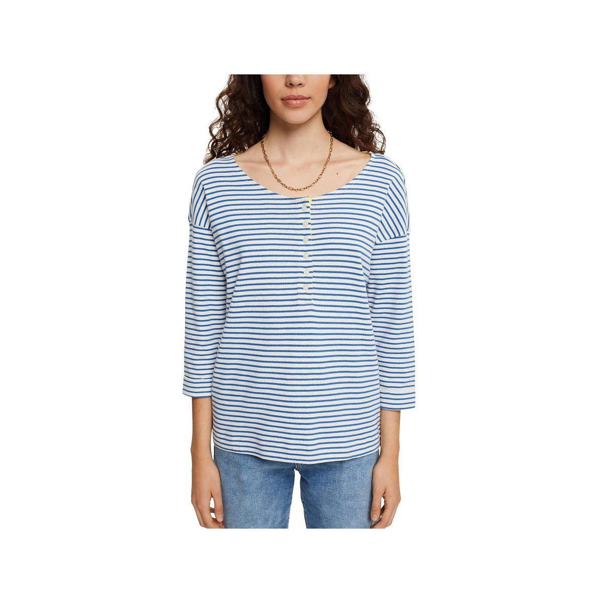 Esprit Rundhalsshirt blau (1-tlg) blue