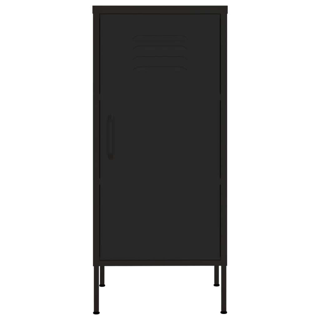 vidaXL Mehrzweckschrank Lagerschrank Schwarz 42,5x35x101,5 cm Stahl