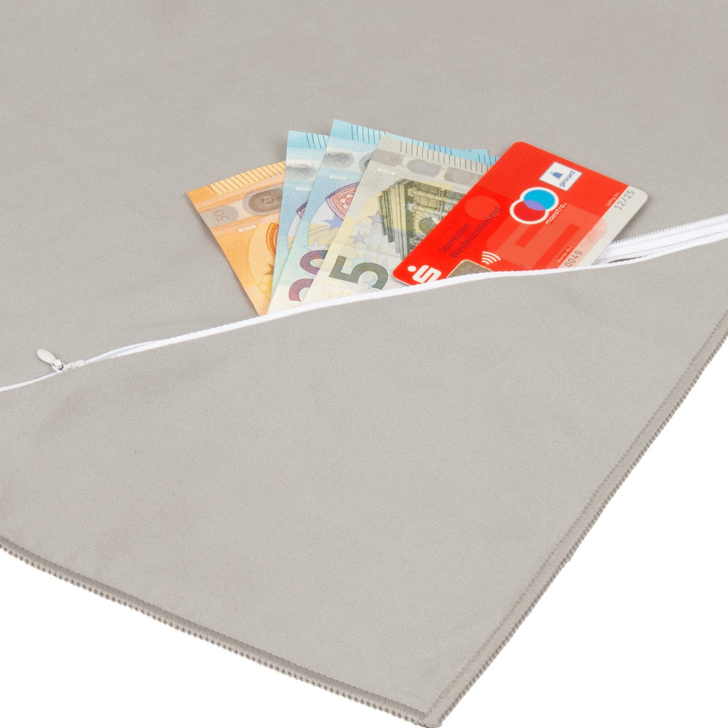 Mach1 Sporthandtuch Mikrofaser Sport Handtuch – kompakt & schnell trocknend, (1-St), Mit Reißverschlussfach