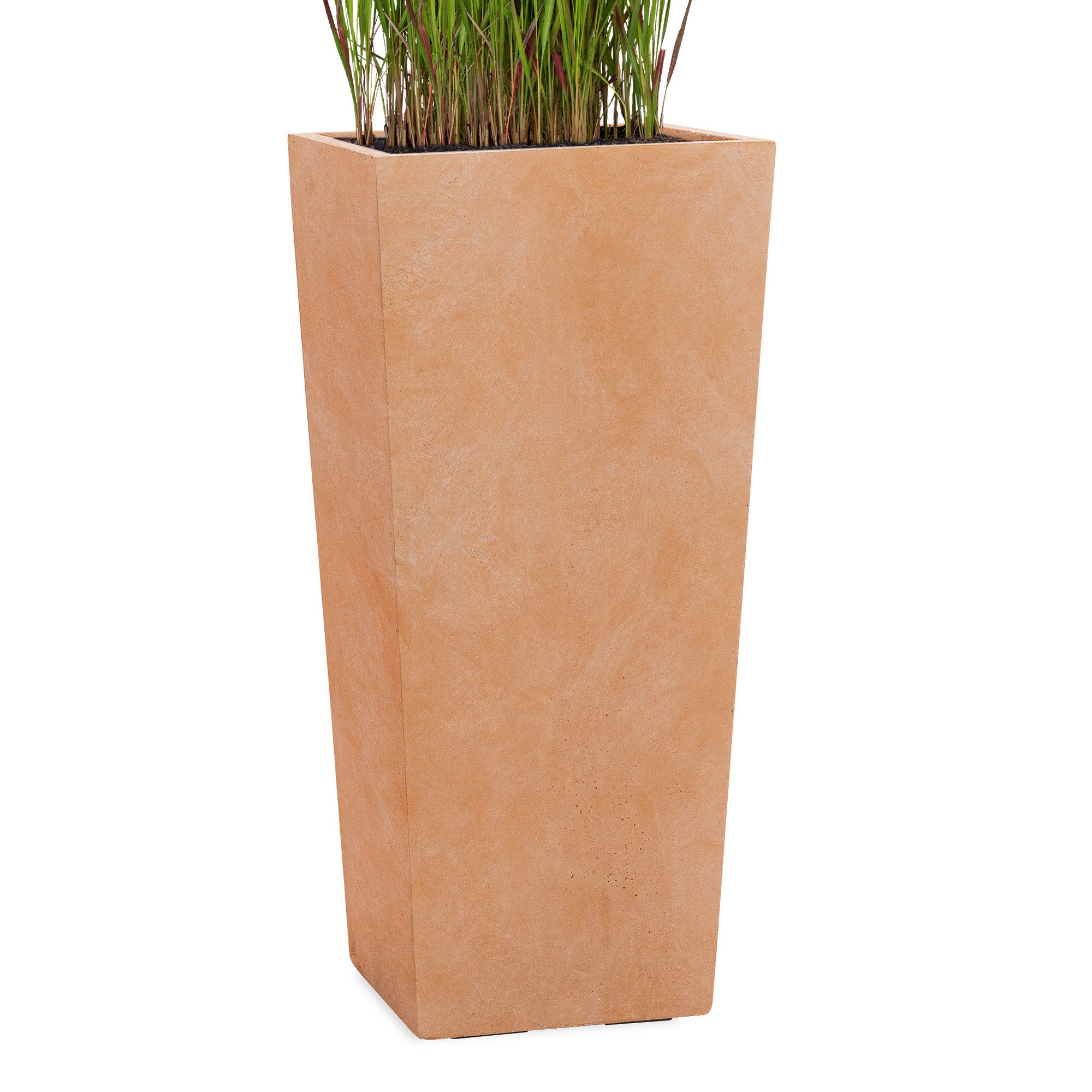 Pflanzwerk® Pflanzkübel CONIC Premium Blumenkübel Pflanzsäule Fiberglas mit Lotus-Effekt, Fiberglas - Handgefertigt - Rechteckig - Frostbeständig