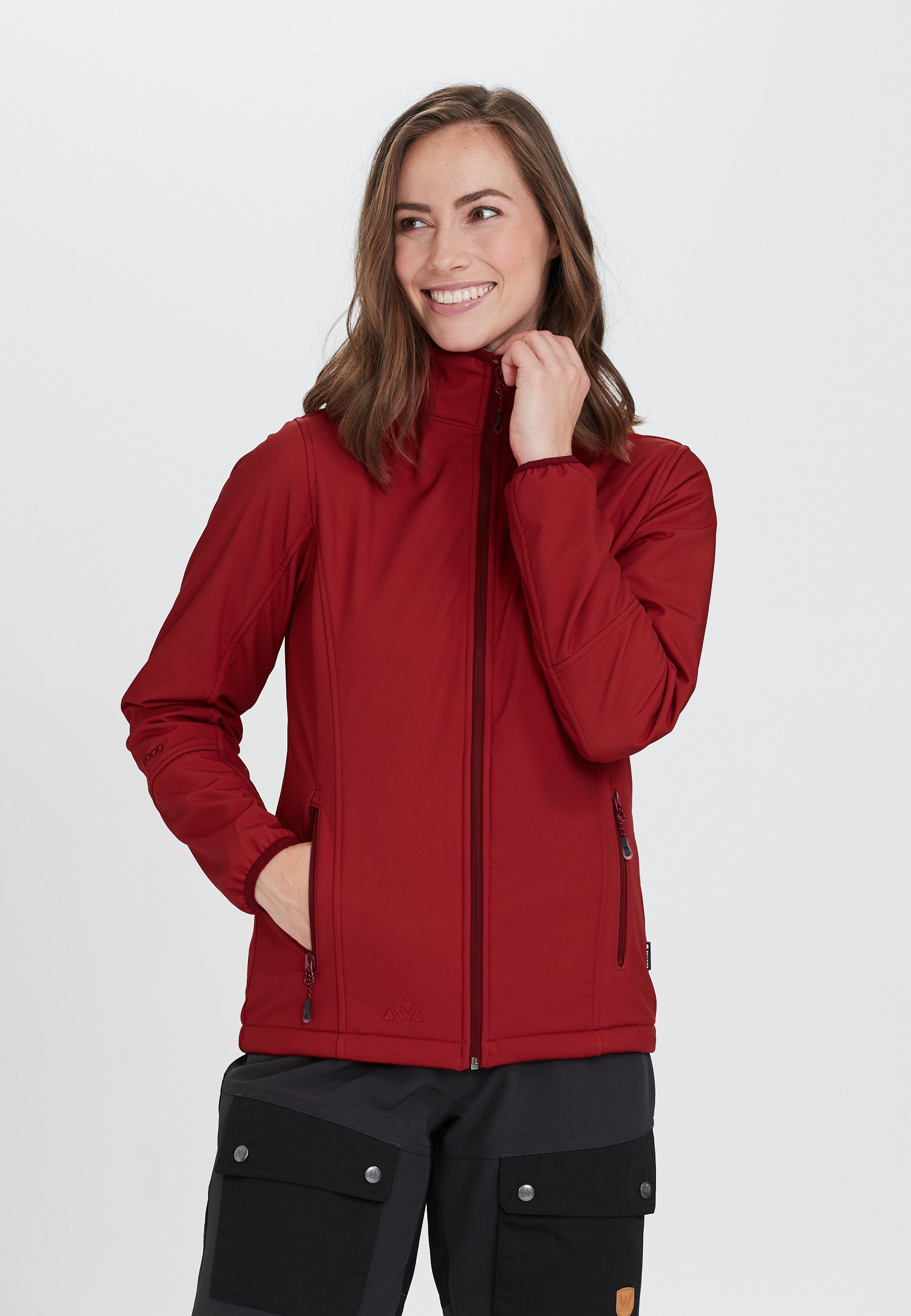 Toller Verkauf Softshelljacke WHISTLER mit weinrot winddichtem und Funktionsmaterial Covina wasser-