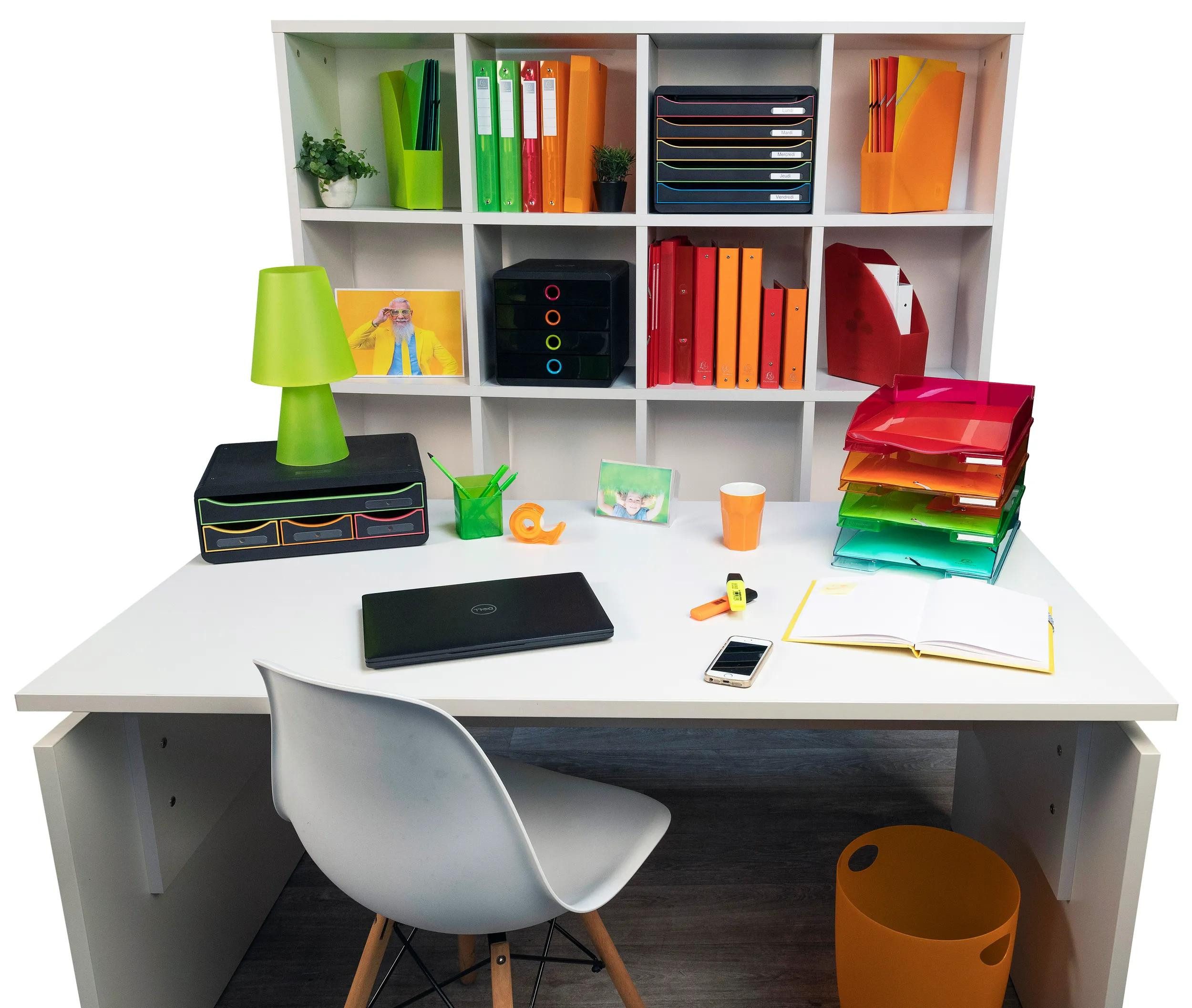 EXACOMPTA Schubladenbox Schubladenbox POP-BOX + 4 geschlossenen Laden Schwarz/Harlekin 314498D, Boxen einzen