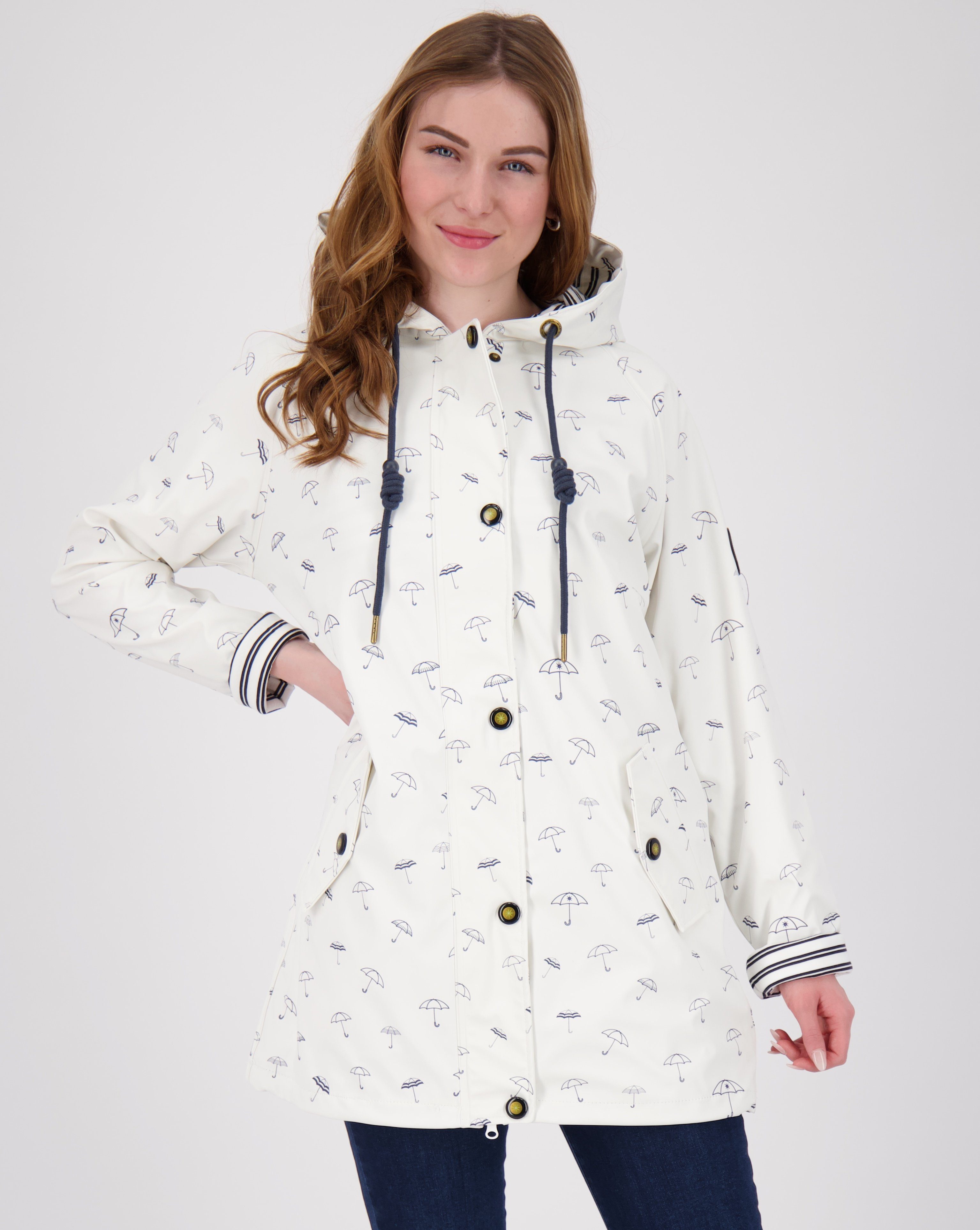 DEPROC Active Regenjacke Friesennerz #ankerglutbucht CS NEW WOMEN Auch in Großen Größen erhältlich white