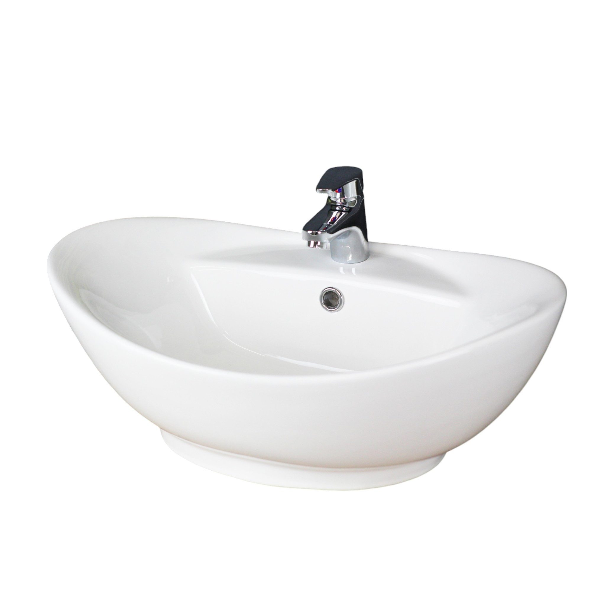 Arnusa Aufsatzwaschbecken Oval 60 x 40 cm Badezimmer Handwaschbecken Waschs günstig online kaufen