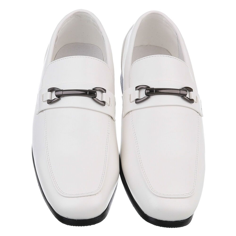 Coolwalk Elegante Herrenschuhe – Komfortable Loafer für jeden Anlass Slipper (89229226) Blockabsatz Business-Schuhe in Weiß