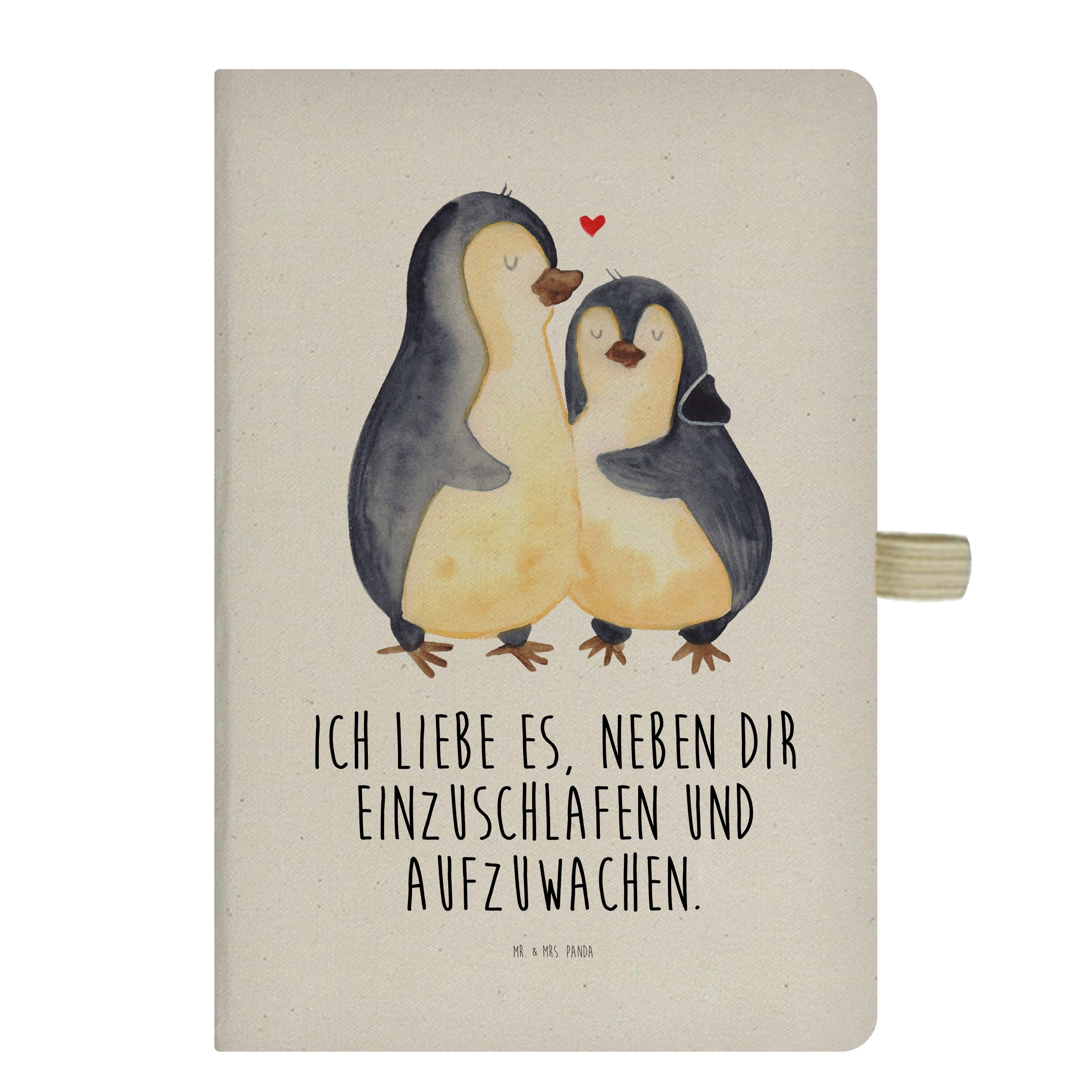 Mr. & Mrs. Panda Notizbuch Pinguine Einschlafen - Transparent - Geschenk, Notizen, Skizzenbuch, Mr. & Mrs. Panda