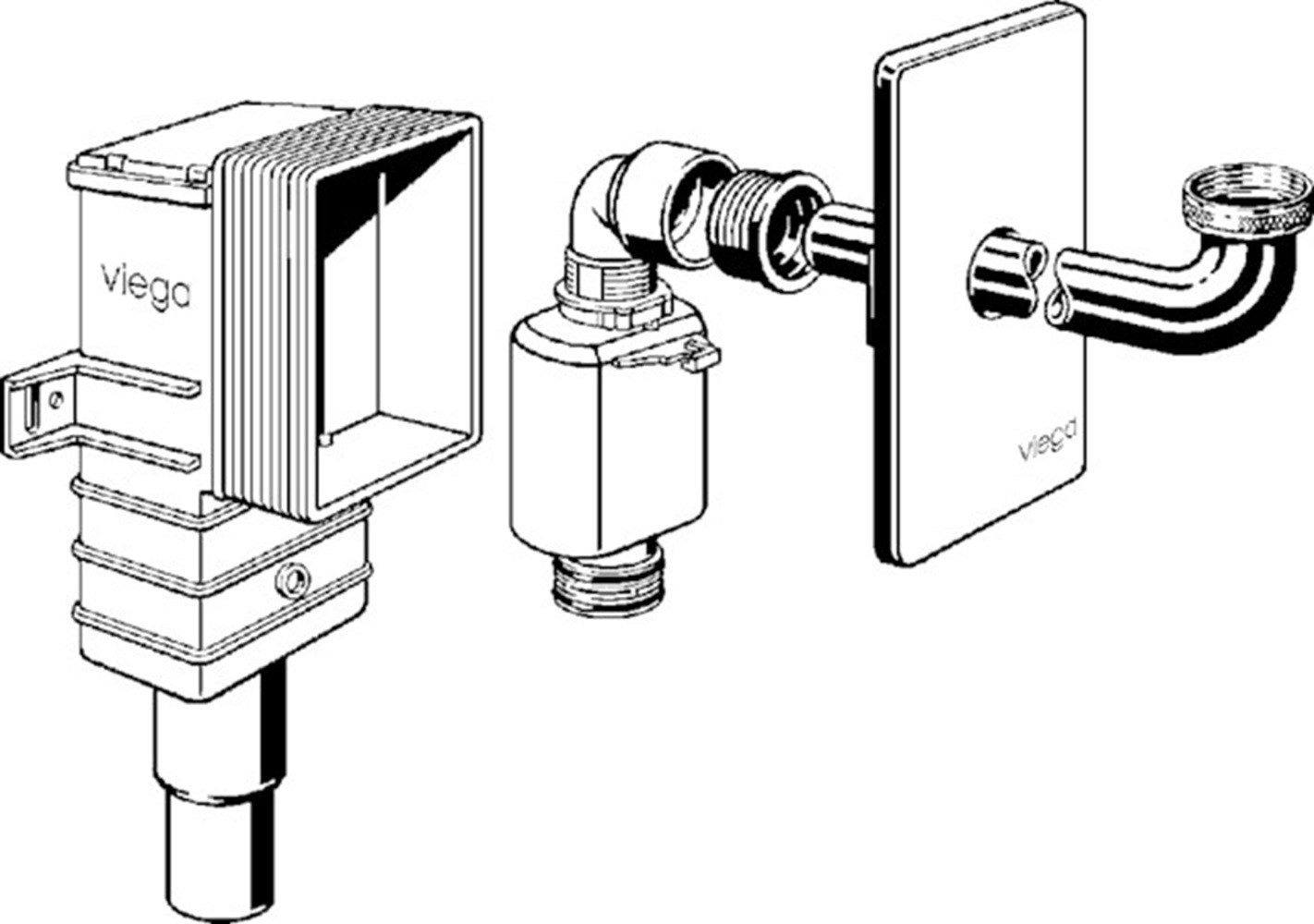 Viega Siphon VIEGA Geruchverschluss 5633.1 11/4" x DN40/50 Kunststoff verchromt