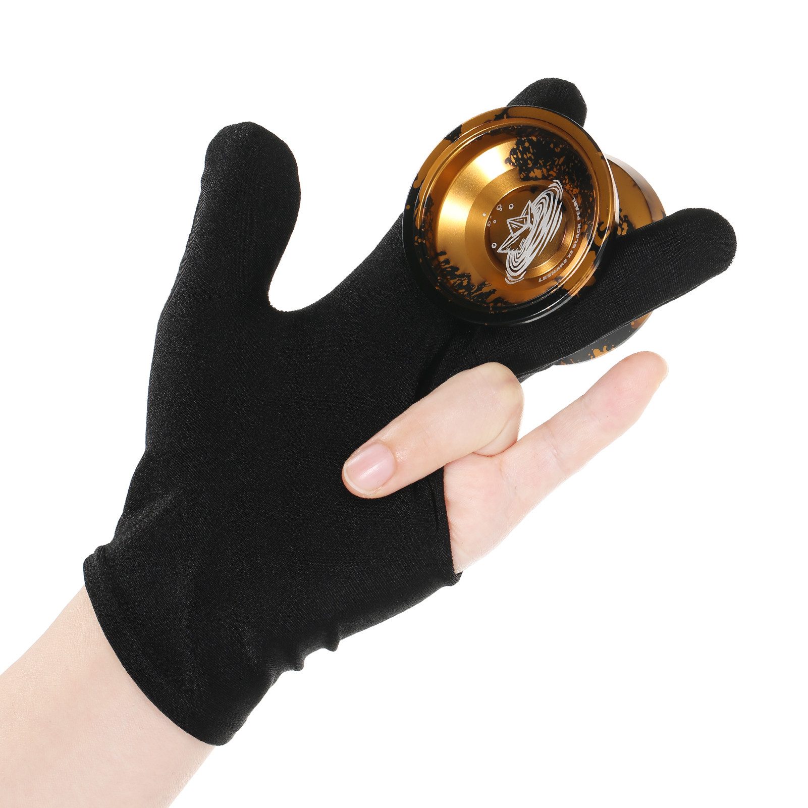 GARRYFIZH Spiel Yoyo Jojo Jo Jo für Kinder, Schwarz & Gold Inklusive Handschuhe und 5 Seile