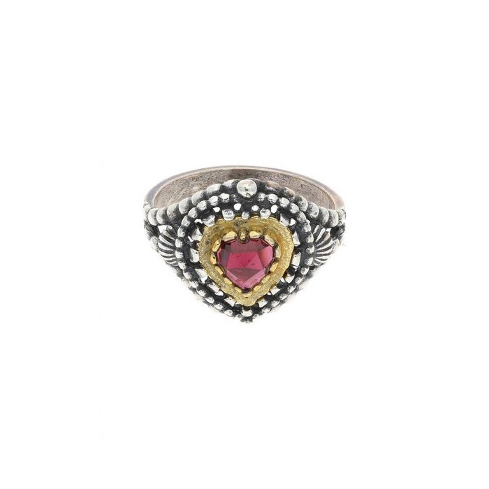 JuwelmaLux Silberring Trachten-Ring Silber Fingerring Granat (1-tlg) Damen Silberring Silber 925/000 inkl. Schmuckschachtel