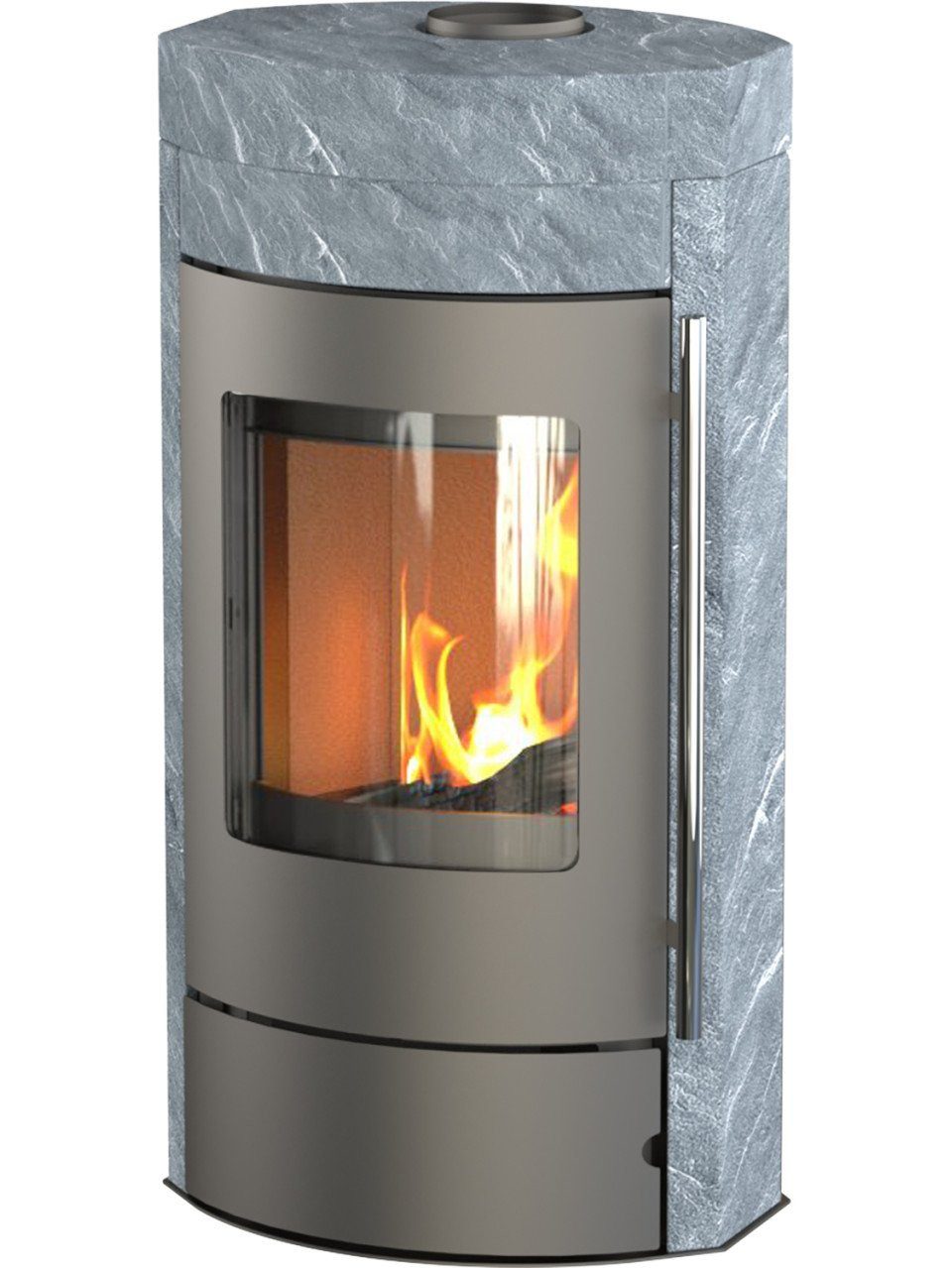 Thermia Kaminofen Thermia Kaminofen Ignis Mass Naturstein grau 8 kW