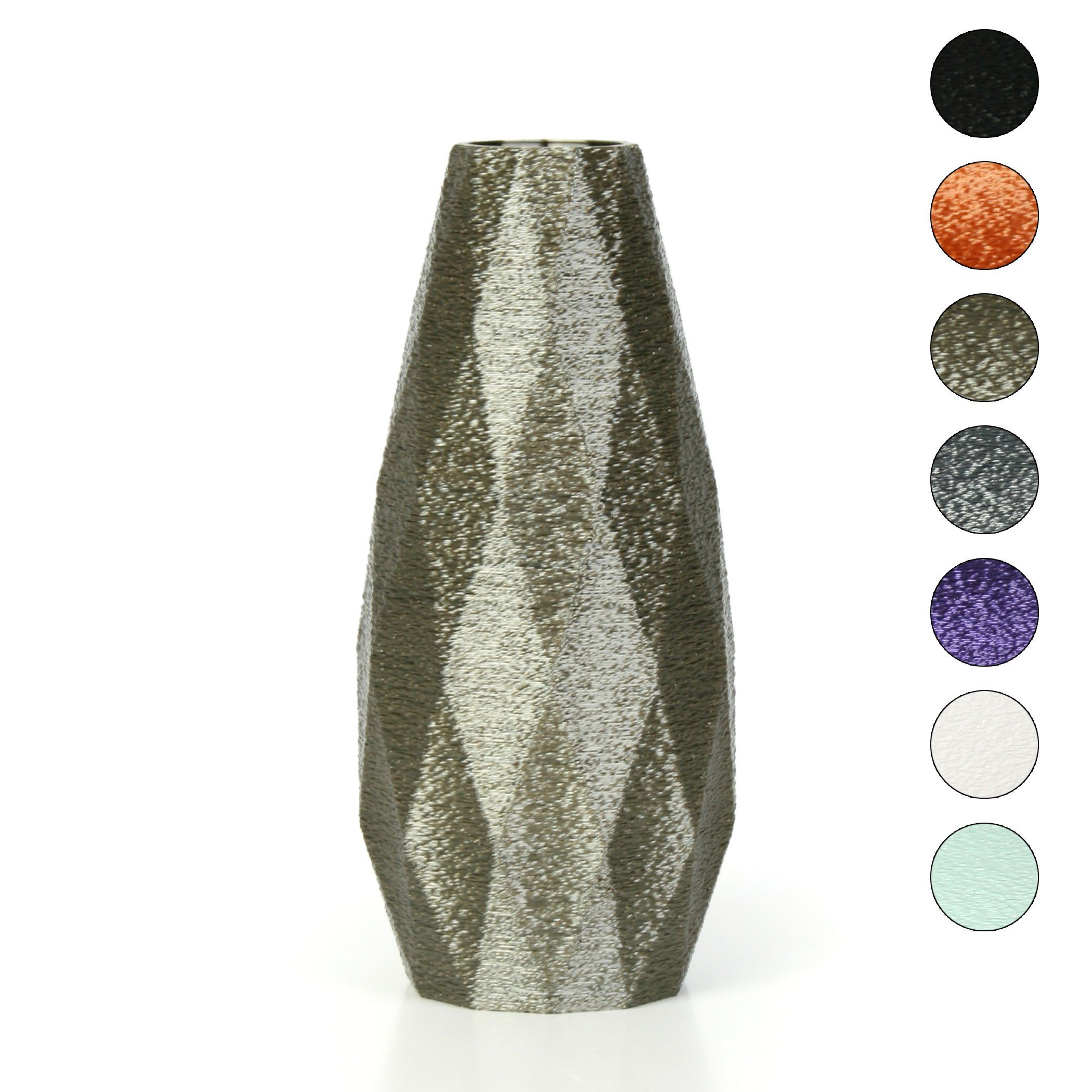 Kreative Feder Old Copper Designer aus wasserdicht Bio-Kunststoff, Dekorative – Blumenvase bruchsicher Dekovase Vase aus nachwachsenden Rohstoffen; &
