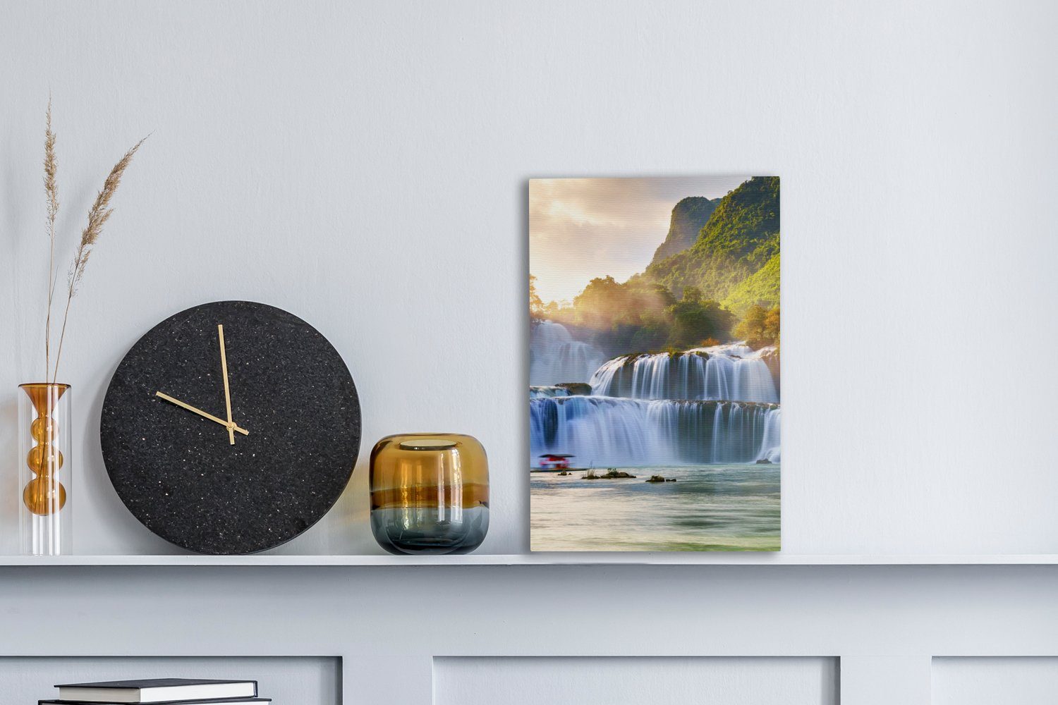 OneMillionCanvasses® Leinwandbild Wasserfall - Pflanzen - günstig online kaufen