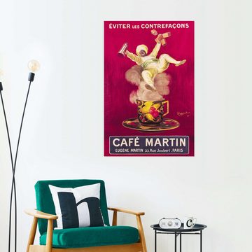 Posterlounge Wandfolie Leonetto Cappiello, Cafe Martin, Küche Viva Magenta Living Malerei