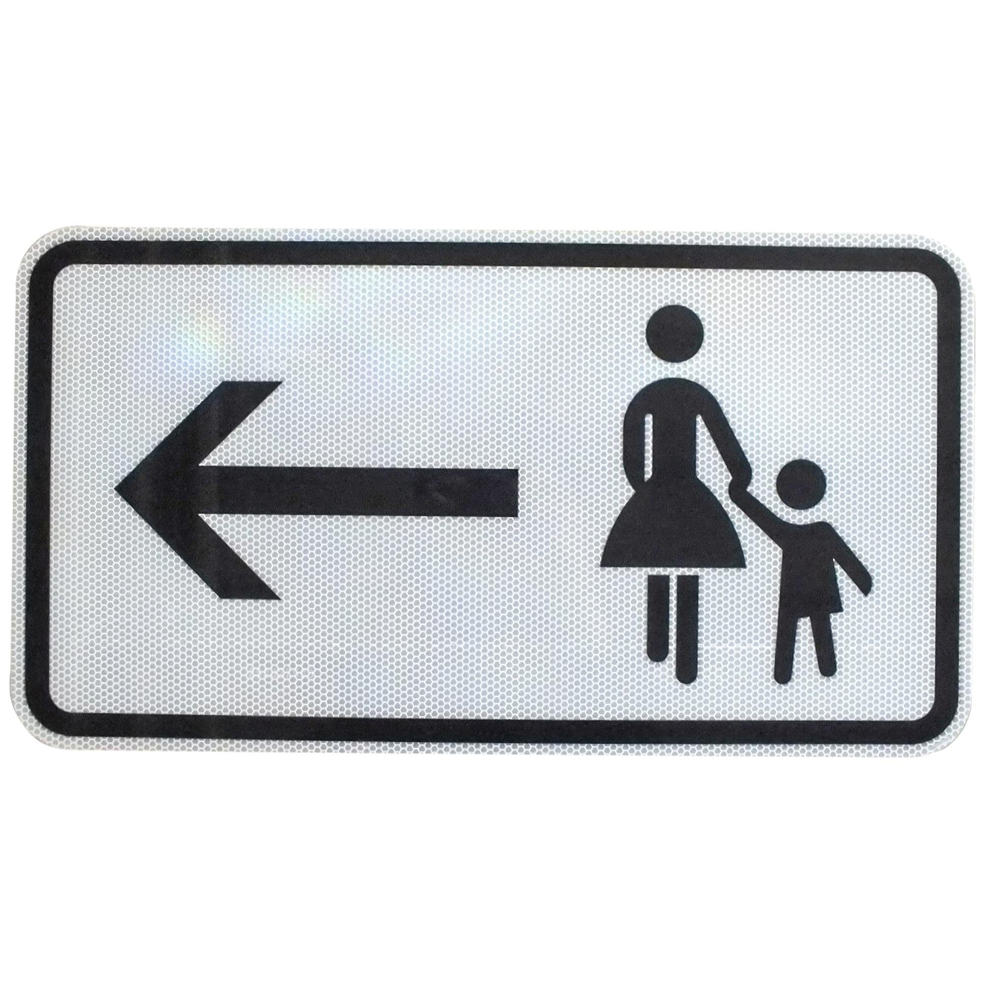 BauSupermarkt24 Verkehrsschild Schild 1000-12 Fußgänger Gehweg links gegenüber benutzen RA2 Schilder