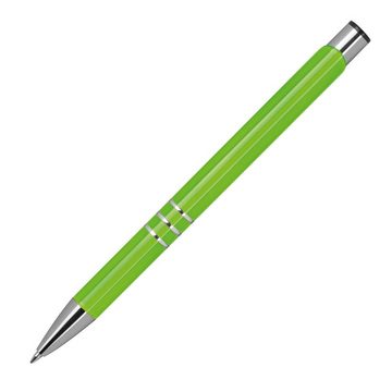 Livepac Office Kugelschreiber 10 Kugelschreiber aus Metall / vollfarbig lackiert / Farbe: hellgrün