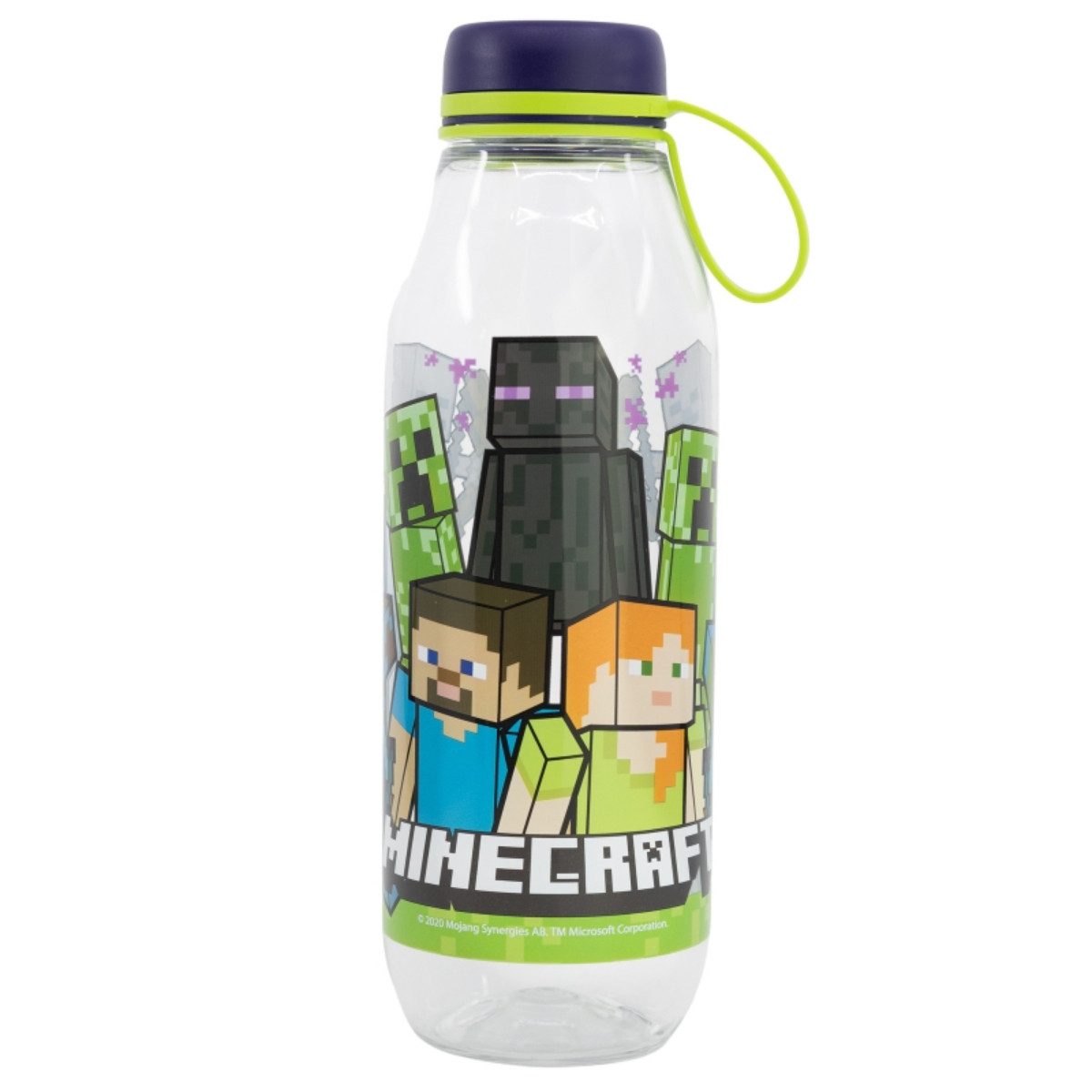 Minecraft Trinkflasche Kinder Wasserflasche 650 ml Ecozen Adventure Bottle mit Trageschlaufe