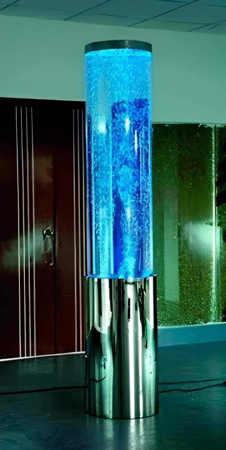 JVmoebel Фонтан комнаты Luxus Säule Wassersäulen Wasser Wand Säulen 220cm Edelstahl Sofort