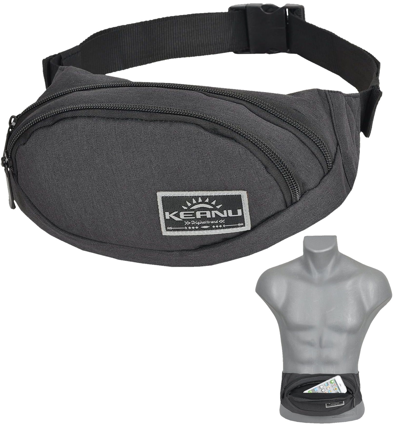 Keanu Bags Bauchtasche Gürteltasche Hip Bag Crossbag Smartphone-Fach Hüftta günstig online kaufen