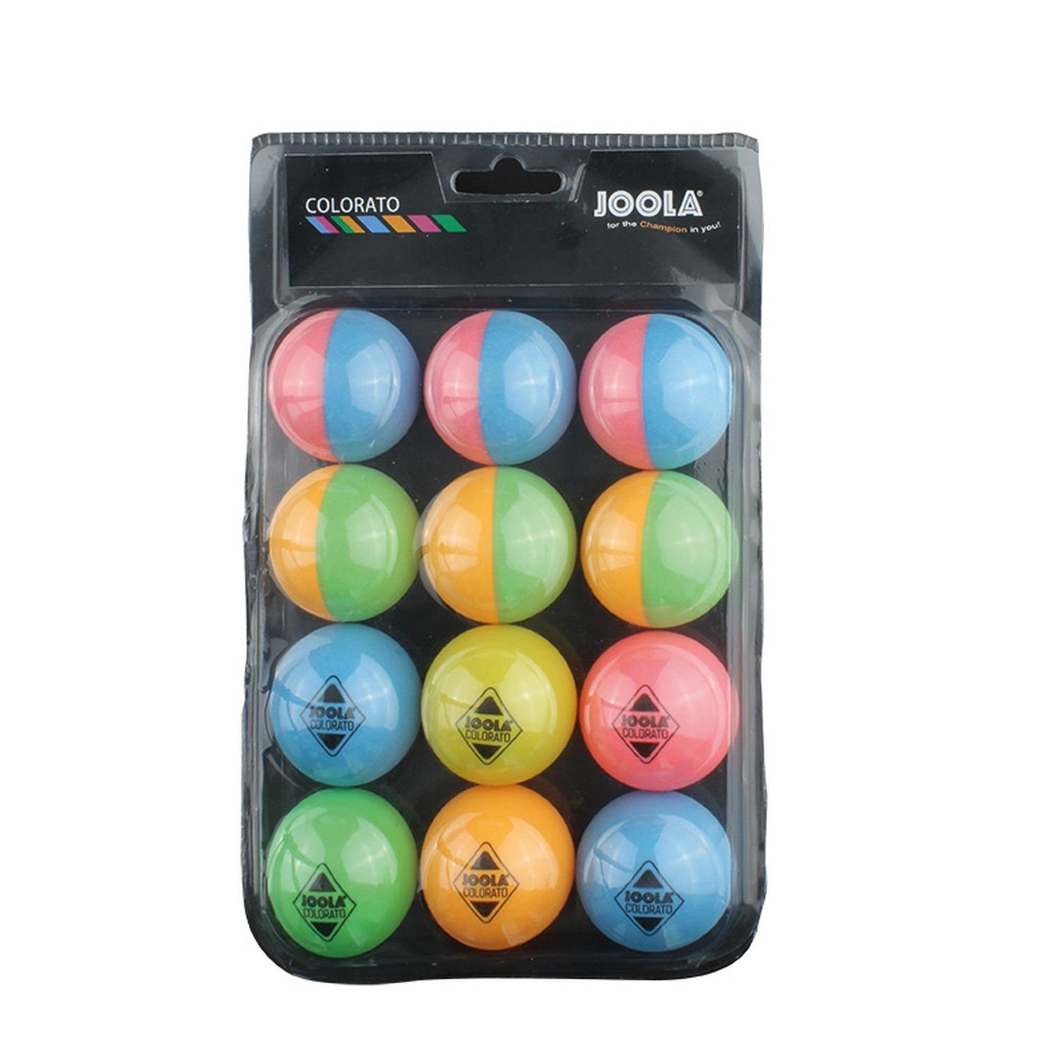 mit Tischtennis Tischtennisball Joola Colorato Balls Ballset 12 bunten Bälle Tischtennisball Tischtennis Bällen, Ball