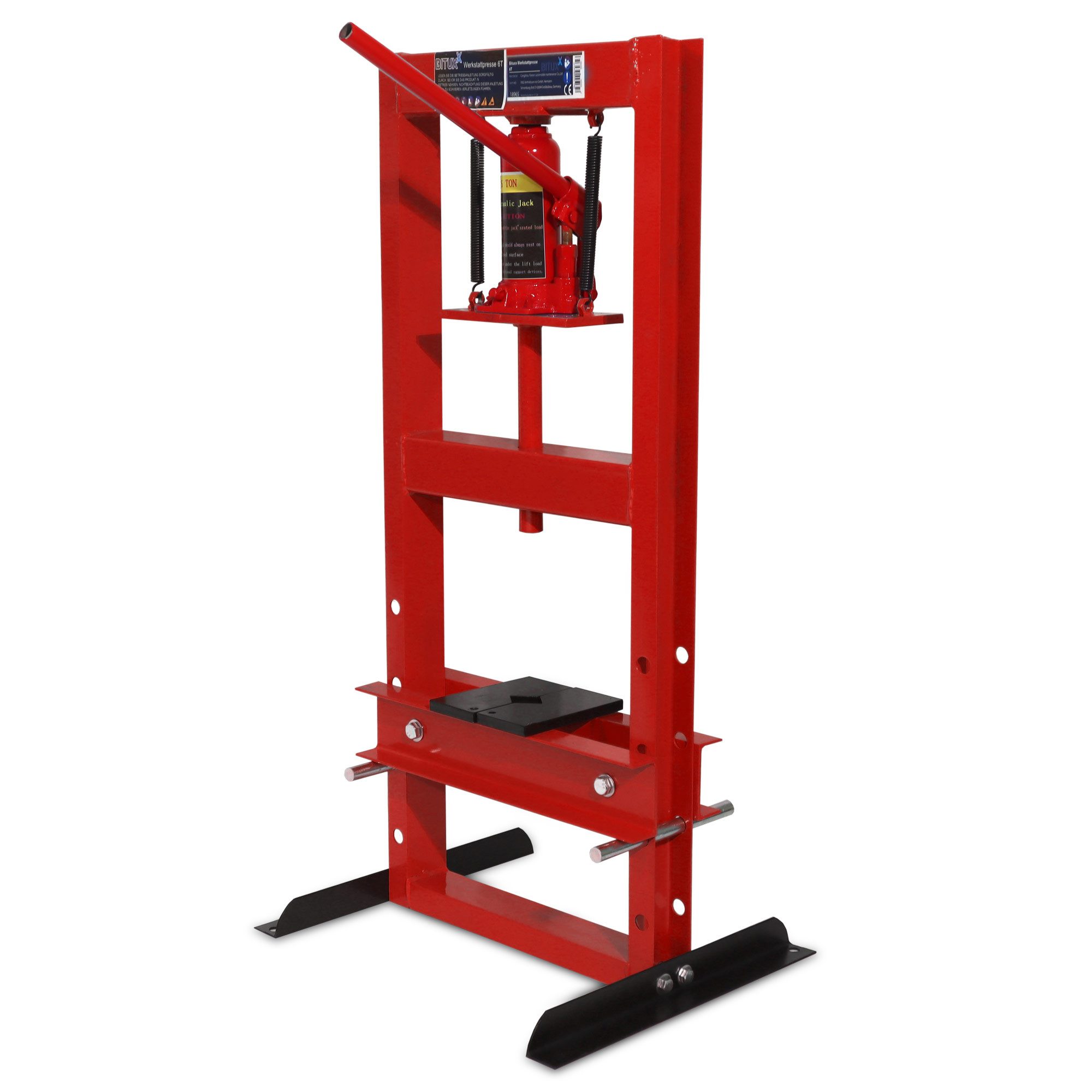 Bituxx Werkstattpresse 6T Rot, MS-19523